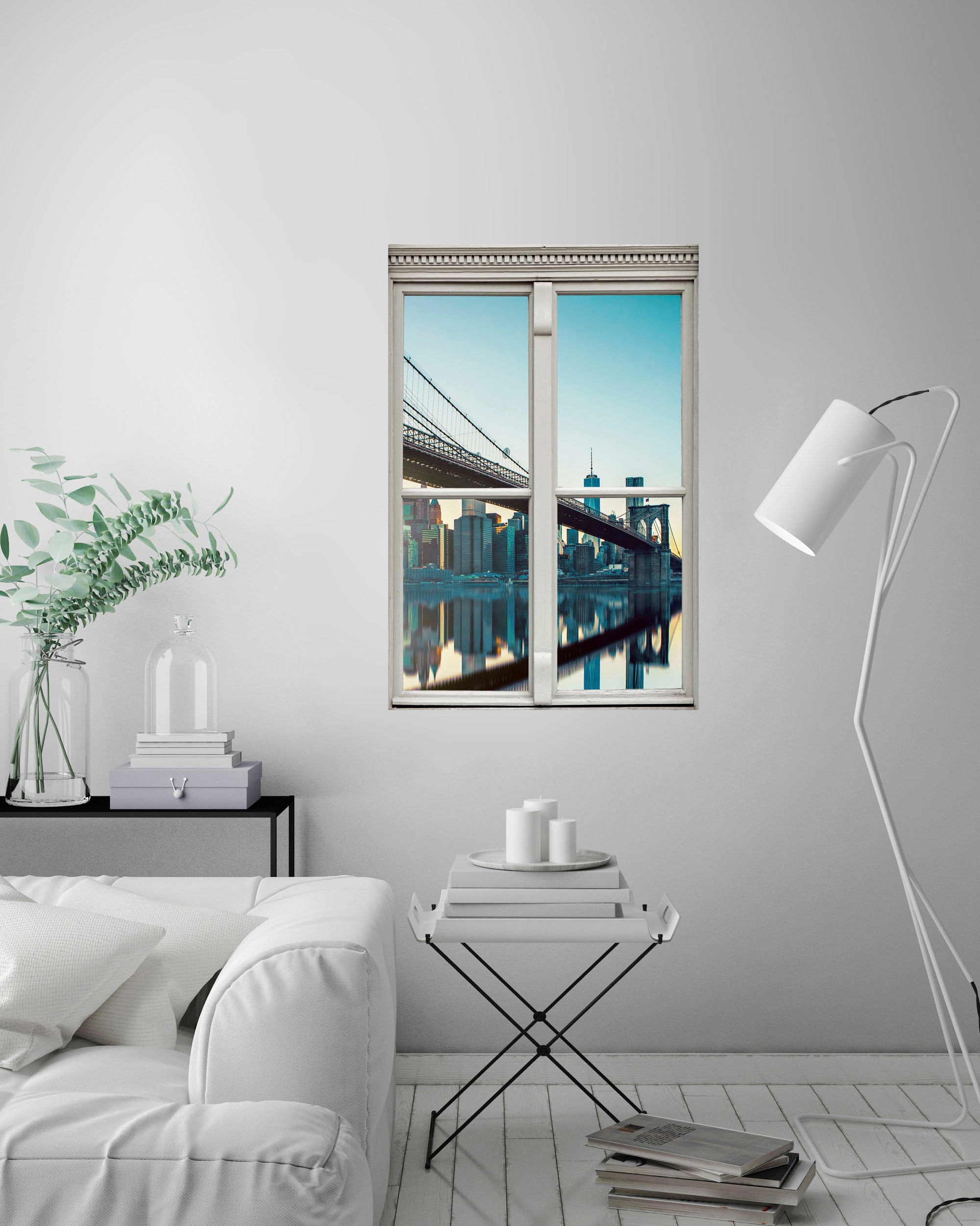 queence Wandsticker »Brooklyn Birdge«, Wandsticker, Wandbild, selbstklebend, 3D, Fenster