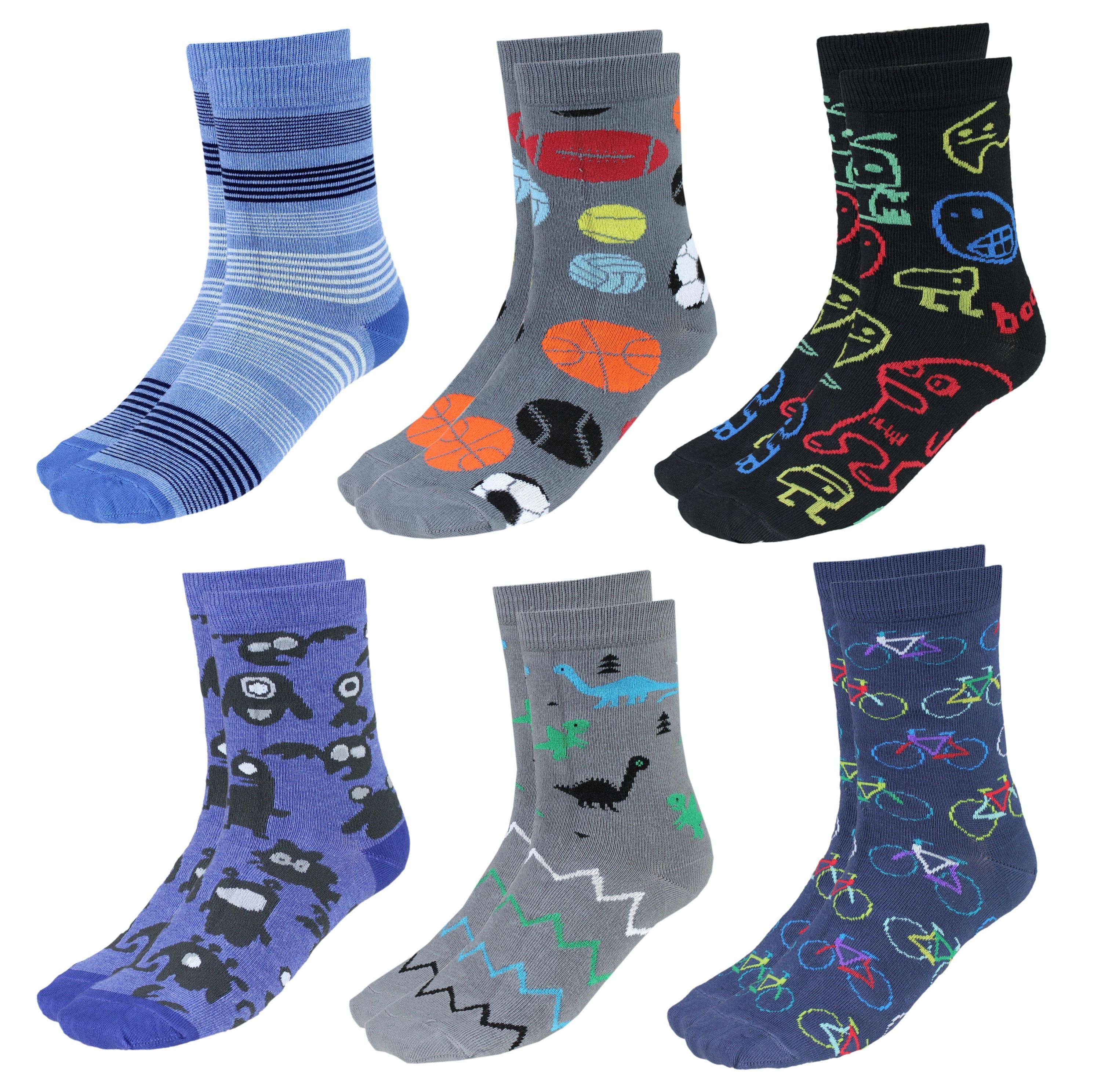 TupTam Kurzsocken "Socken Kinder Socken Mädchen Jungen Bunt Gemustert 6er Pack"