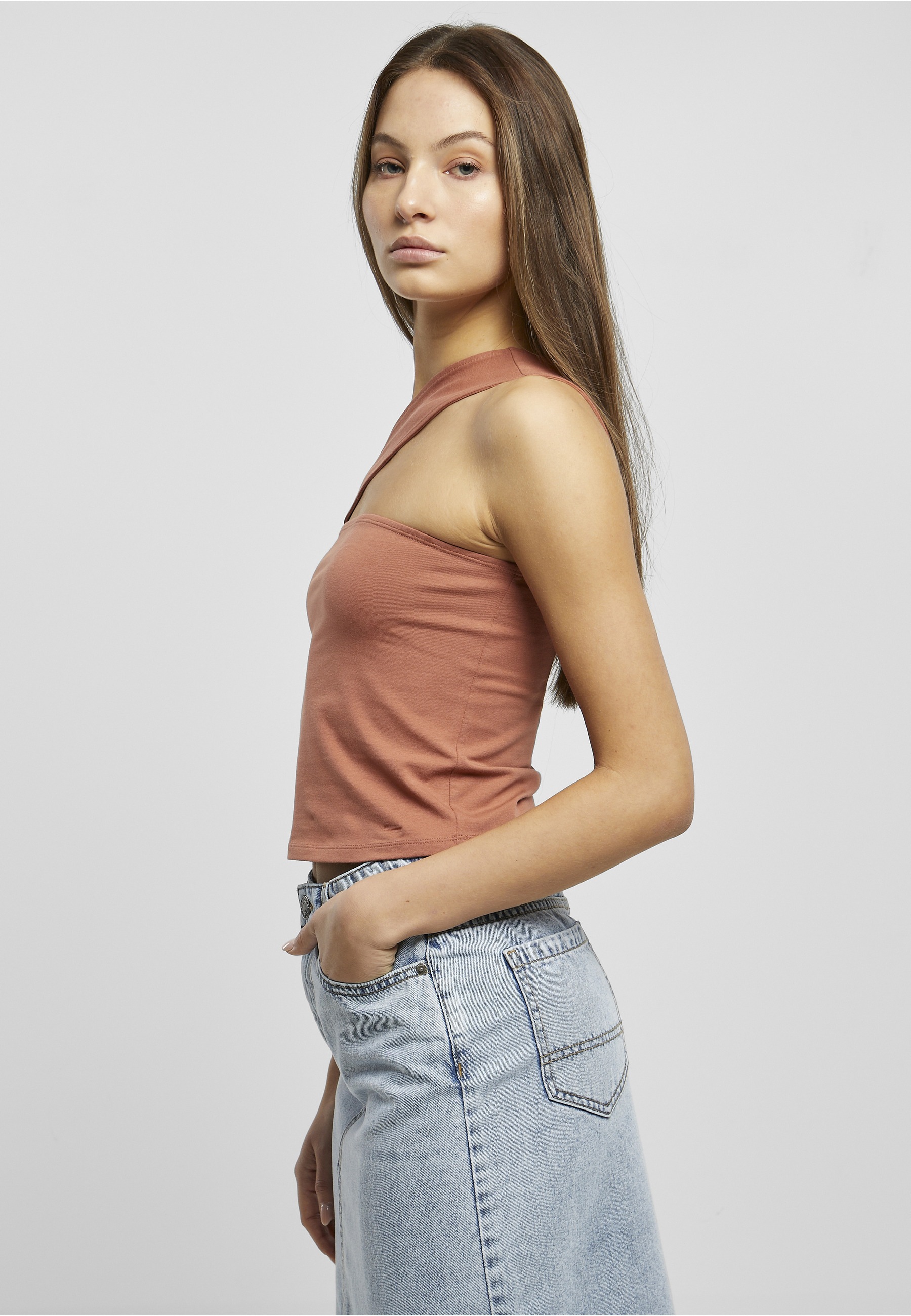 URBAN CLASSICS Muskelshirt »Urban Classics Damen Ladies One Strap Top« 1 Stk.