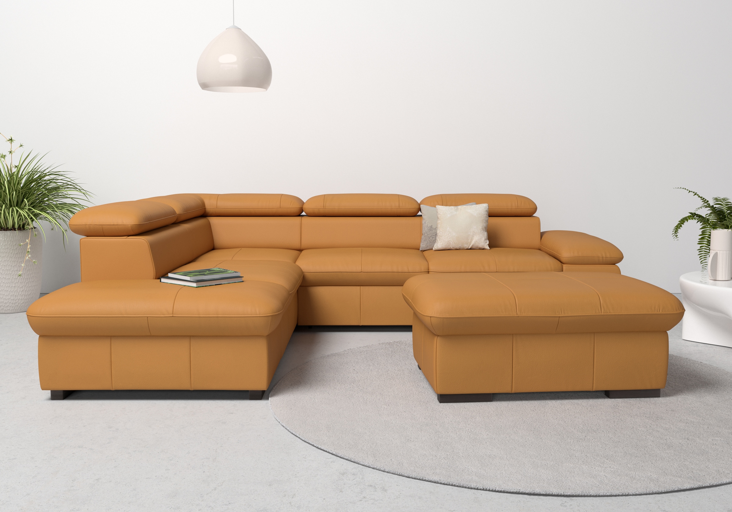 OTTO home Ecksofa "Alberto L-Form" mit Kopfteilverstellung, wahlweise mit Schlaffunktion