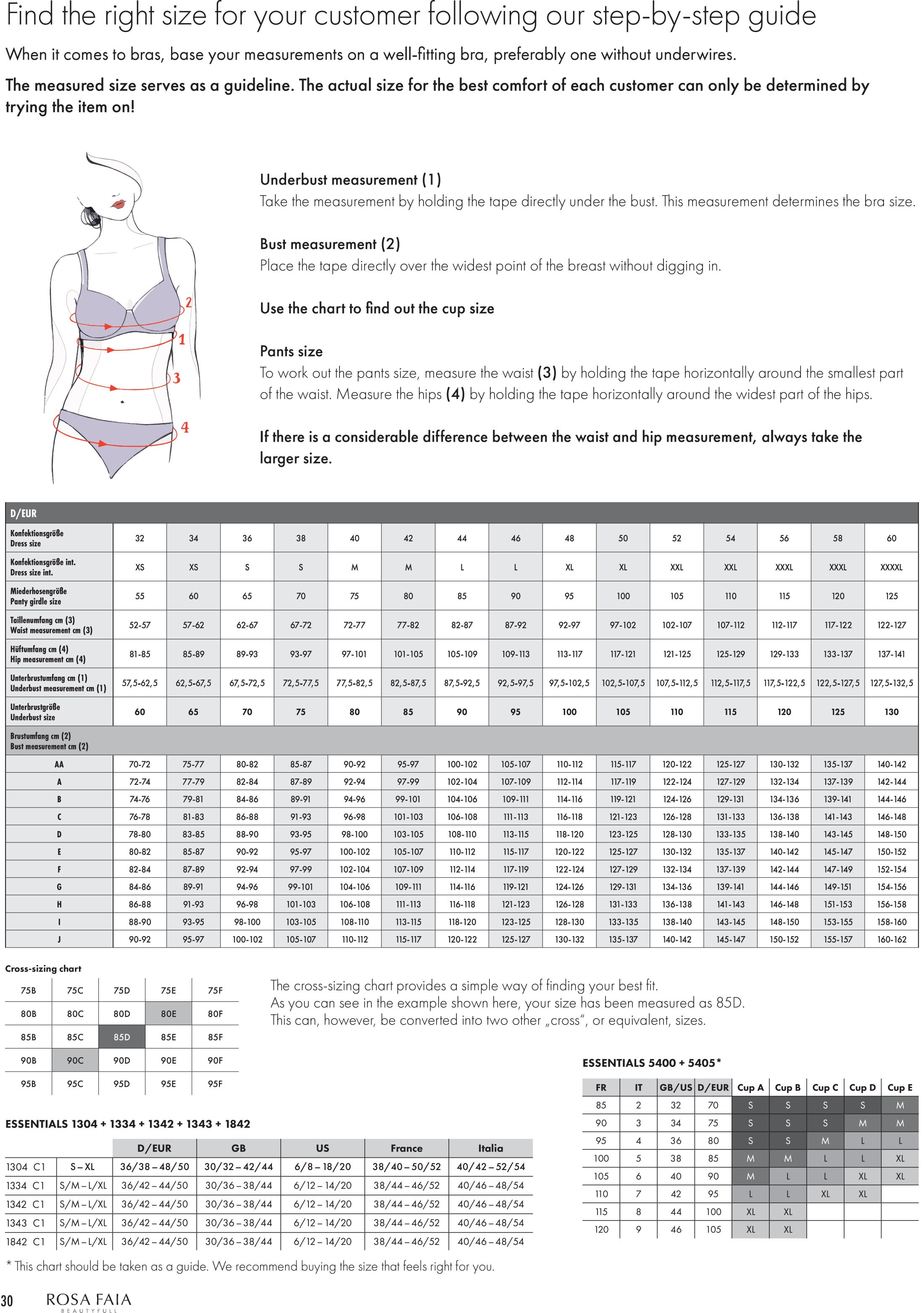 Thumbnail - Rosa Faia Bikini-Hose "Liz" überkreuzter Raffblende am Bund, Sichtfutter, Mix & Match, basic