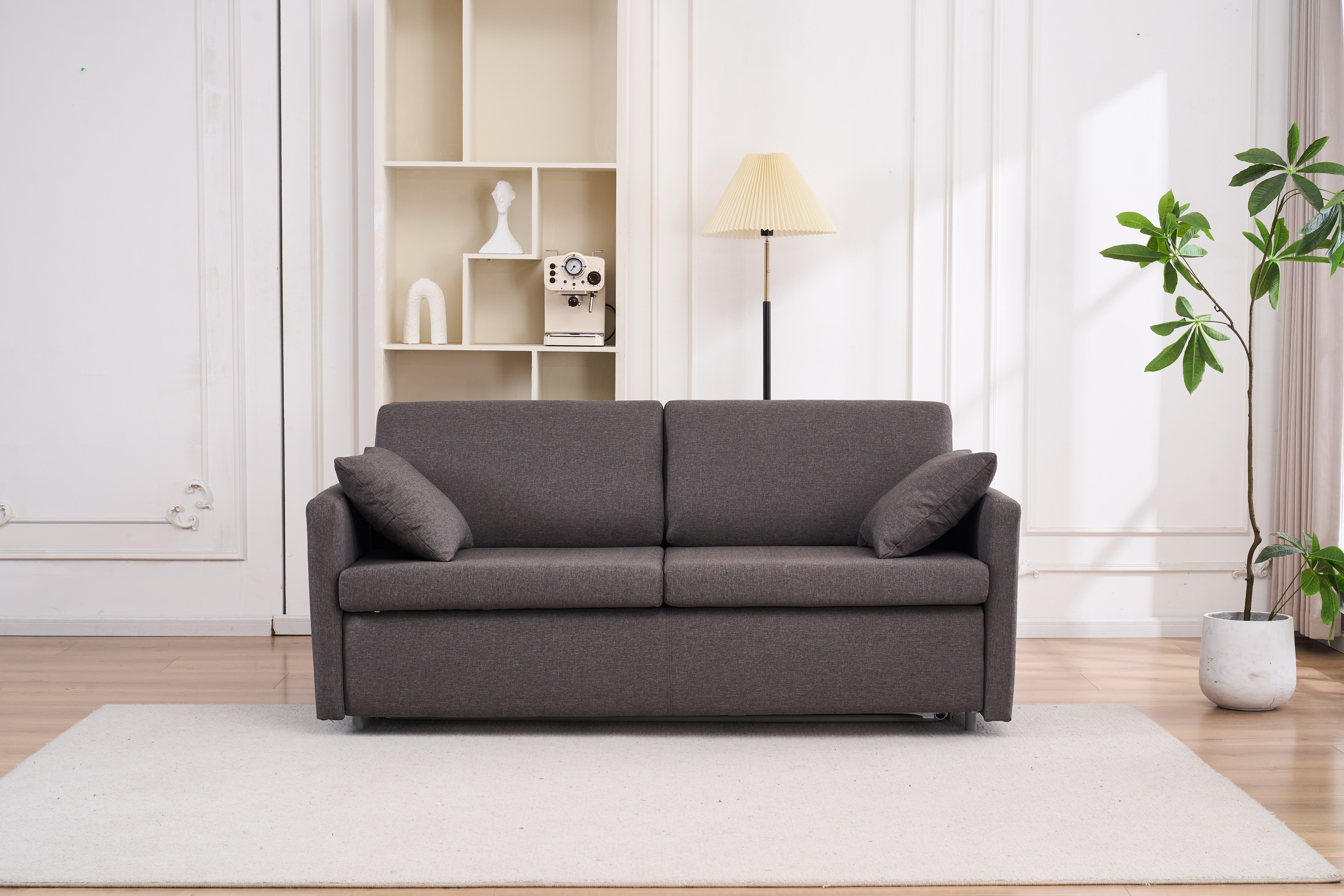 ATLANTIC home collection Schlafsofa "Robin, B: 168cm, Dauerschlafsofa, inklusive Matratze" mit Matratze und Zierkissen, Dauerschläfer