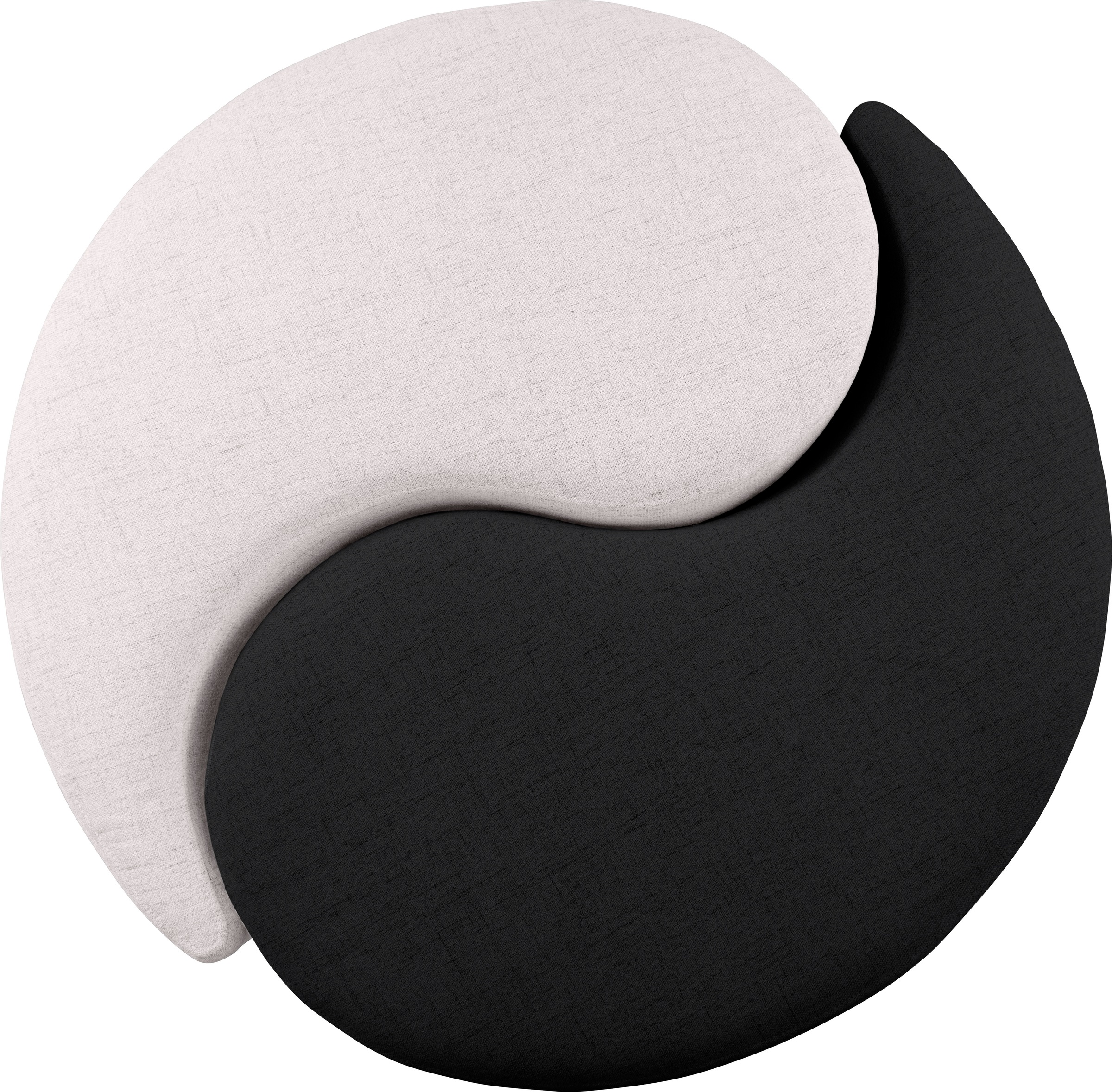 Guido Maria Kretschmer Home&Living Polsterhocker »Yin&Yang Durchmesser 82cm«, 2teilig, einzeln stellbar oder Yin-Yang-Optik