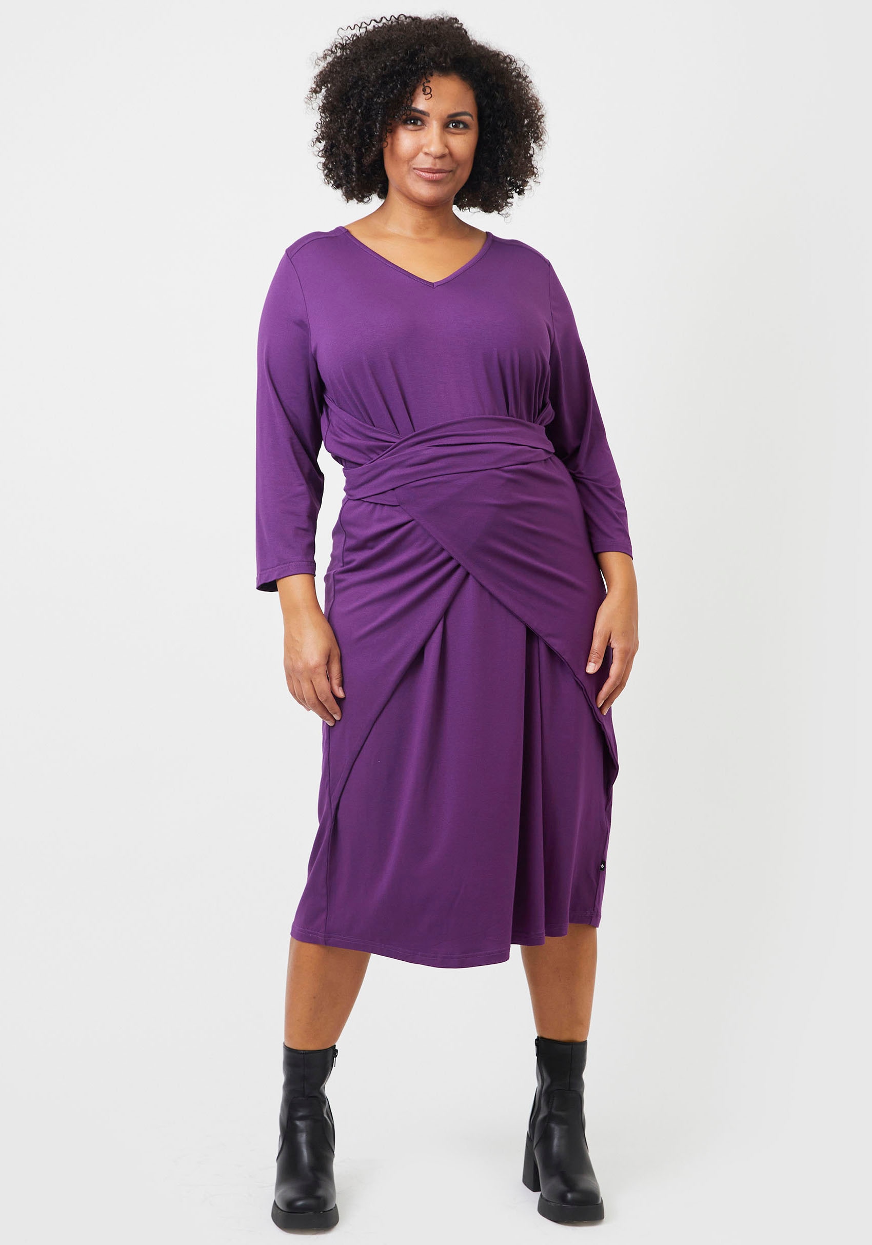 ADIA Jerseykleid, mit stylischem Wickelteil an der Taille für kaufen | BAUR | Jerseykleider