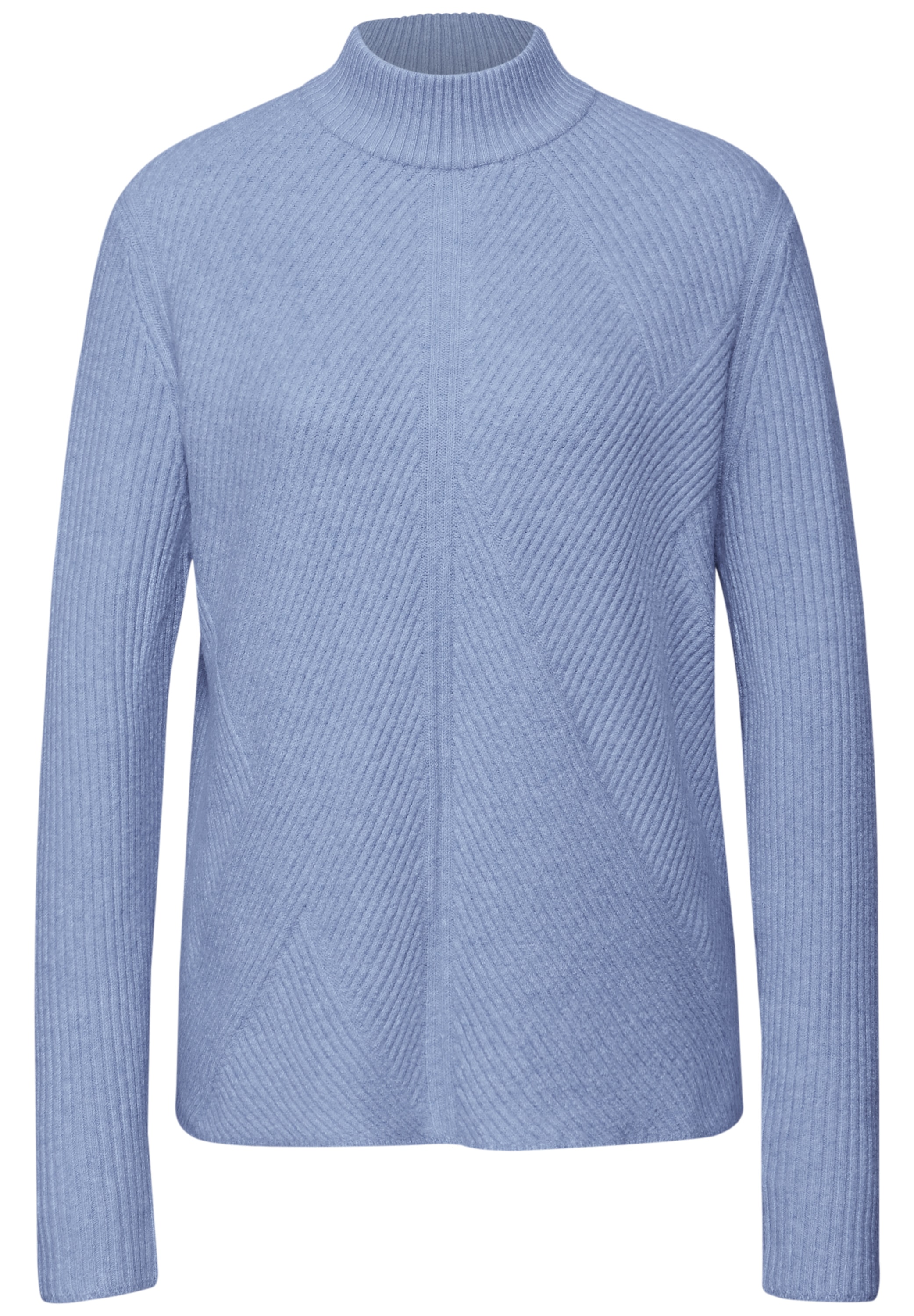 STREET ONE Stehkragenpullover mit dezentem Strukturmuster günstig online kaufen