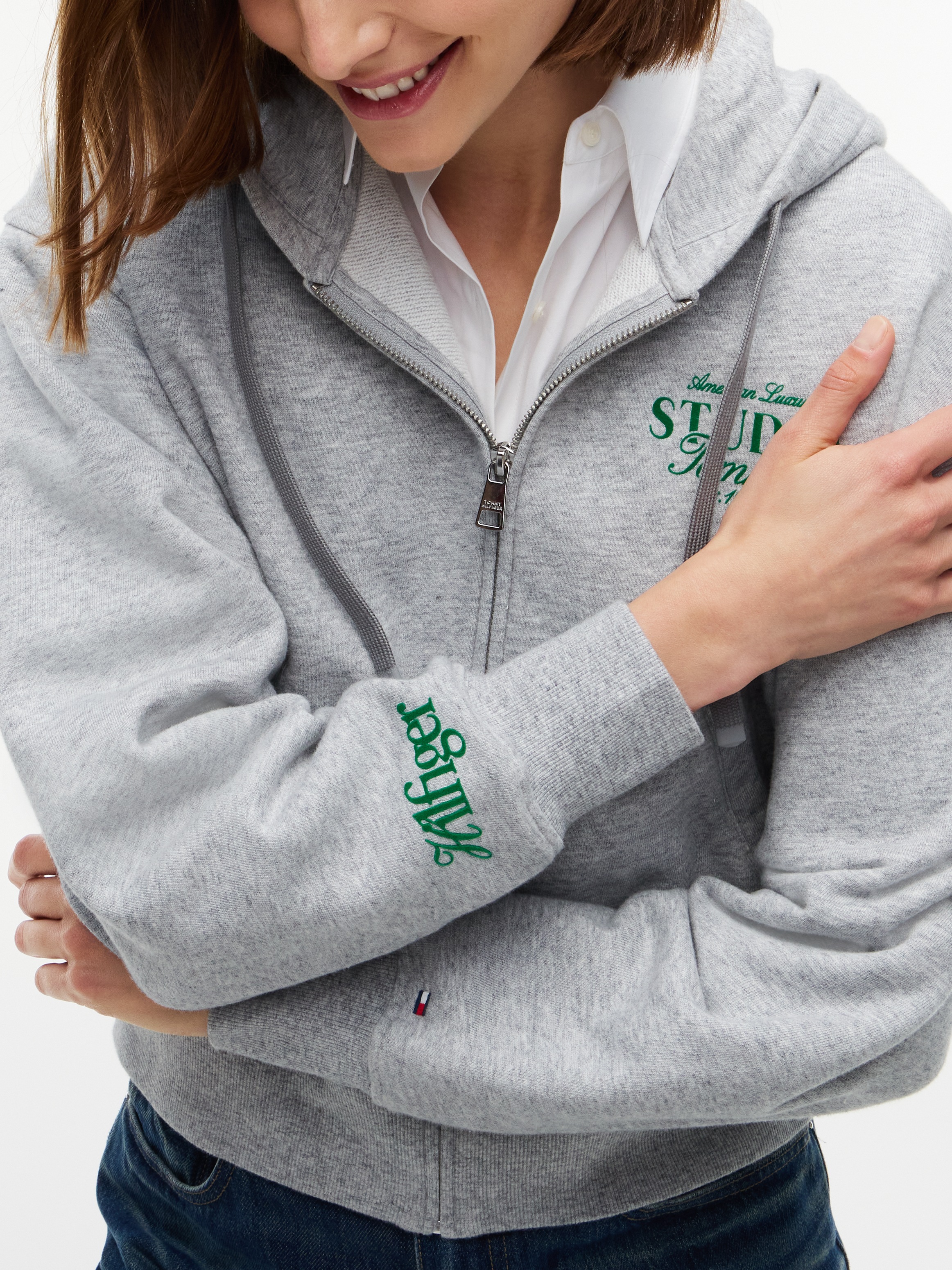 Tommy Hilfiger Sweatjacke »STUDIO TOMMY ZIP-UP HOODIE SWT« Baumwolle