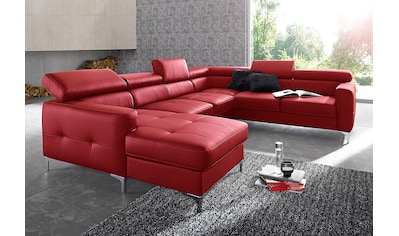 Wohnlandschaft »Ecksofa in modernem Design, U-Form«