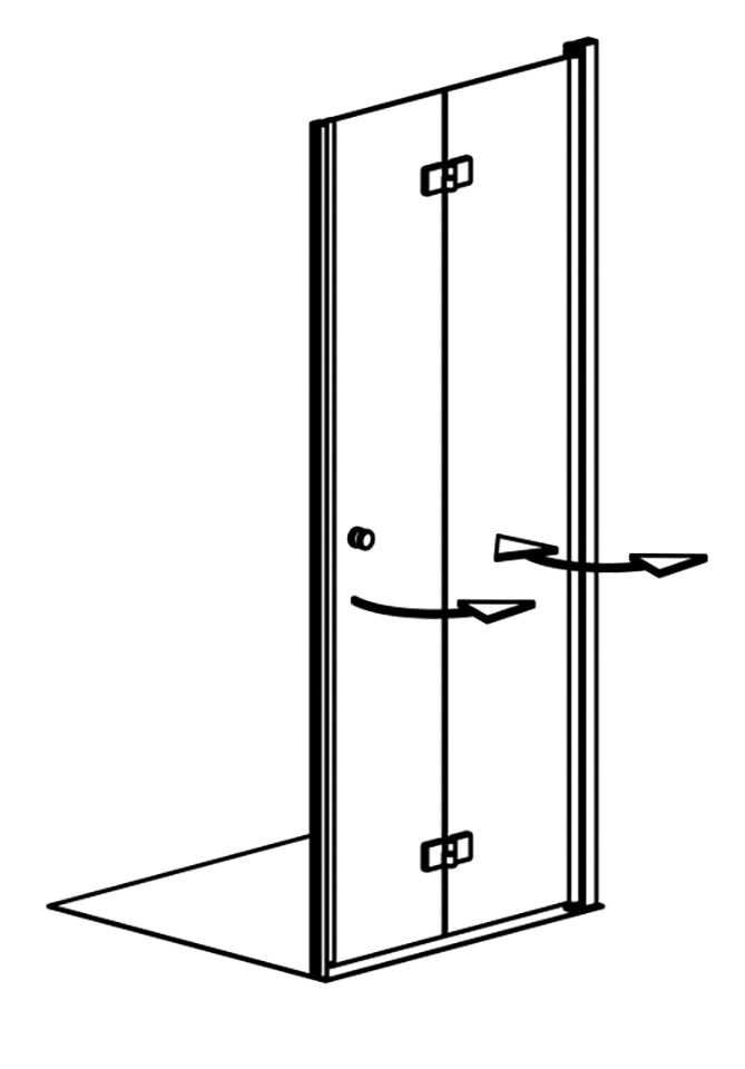 maw by GEO Dusch-Falttür »A-N400« BxH: 100 x 202,2 cm