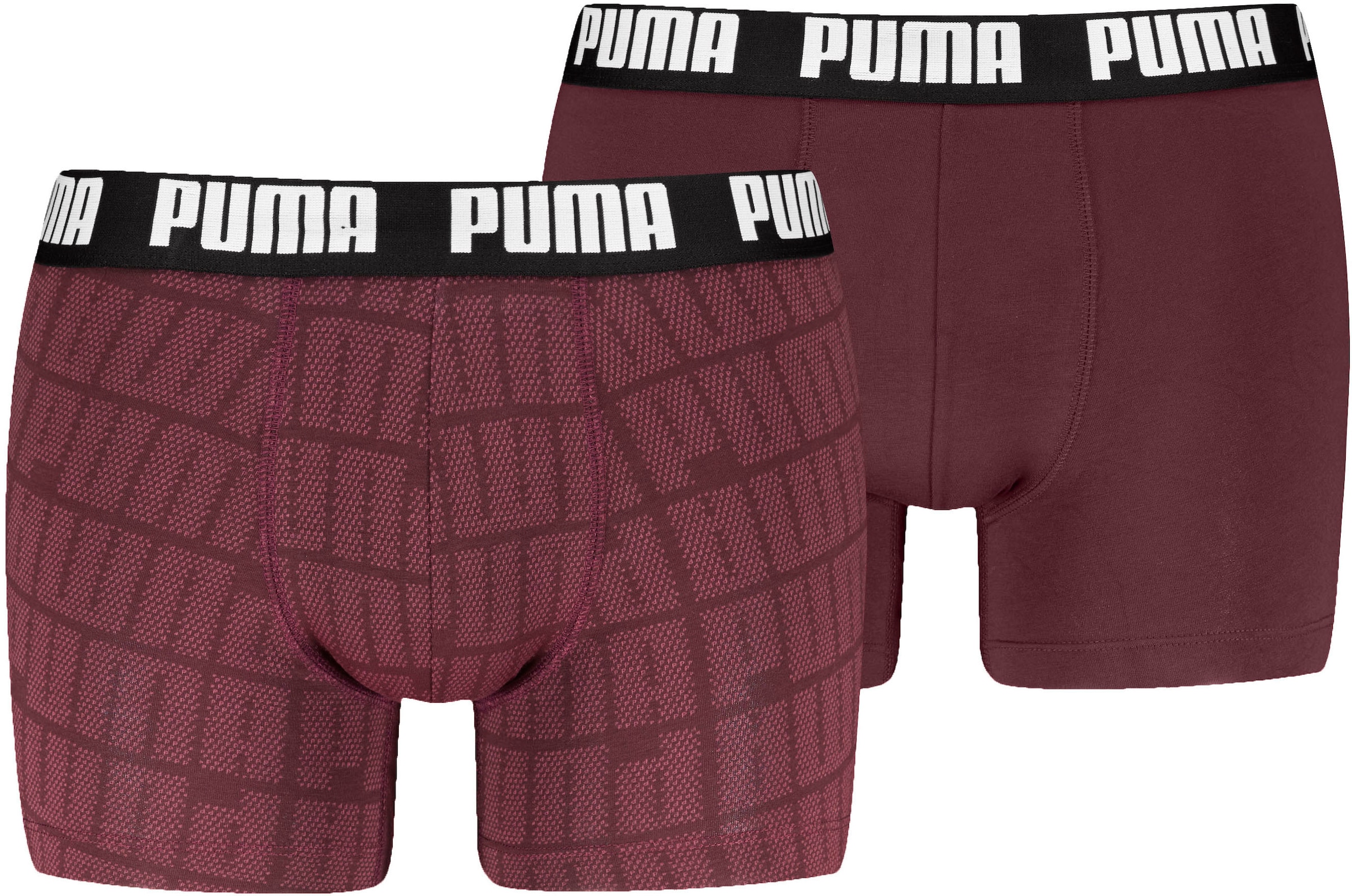 PUMA Boxershorts »PUMA MEN LOGO PRINT BOXERS 2P« 2er Pack,  elastischer Logobund, ohne Eingriff