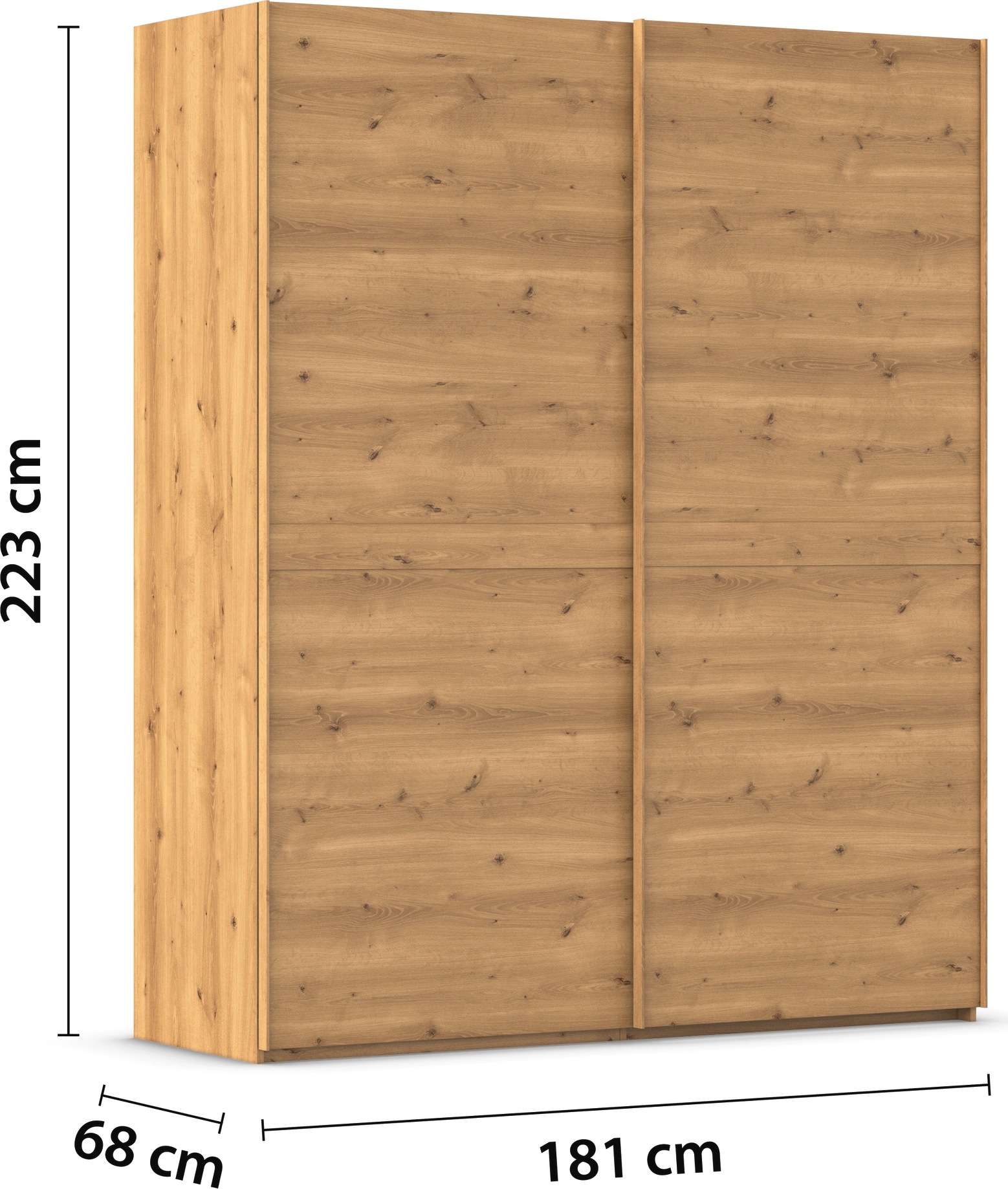 rauch Schwebetürenschrank »Kleiderschrank Schrank Garderobe Schlafzimmerschrank SCALE-LINE«, edle Optik mit Bauchbinde in Korpusfarbe Dekorfront MADE IN GERMANY