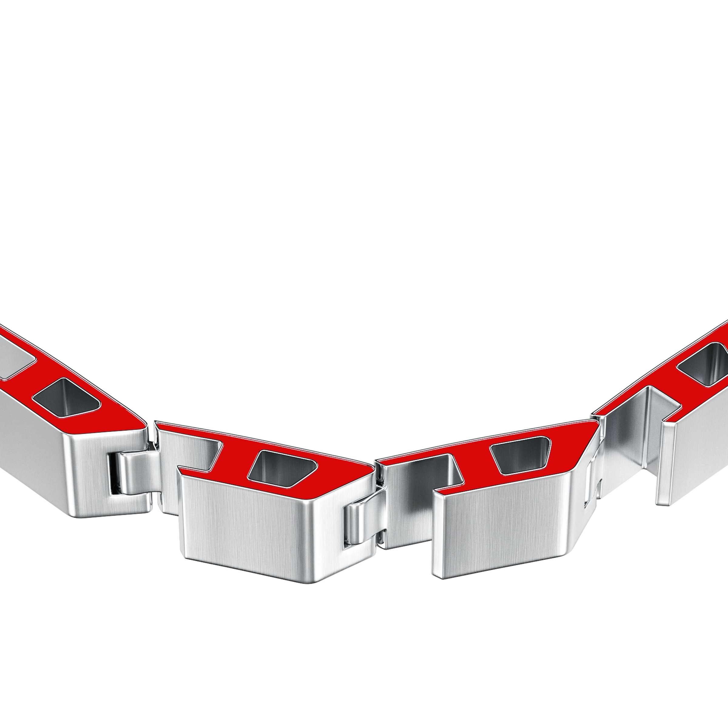 Diesel Armband »Schmuck Geschenk Edelstahl Armschmuck Armkette D Logo« Emaille