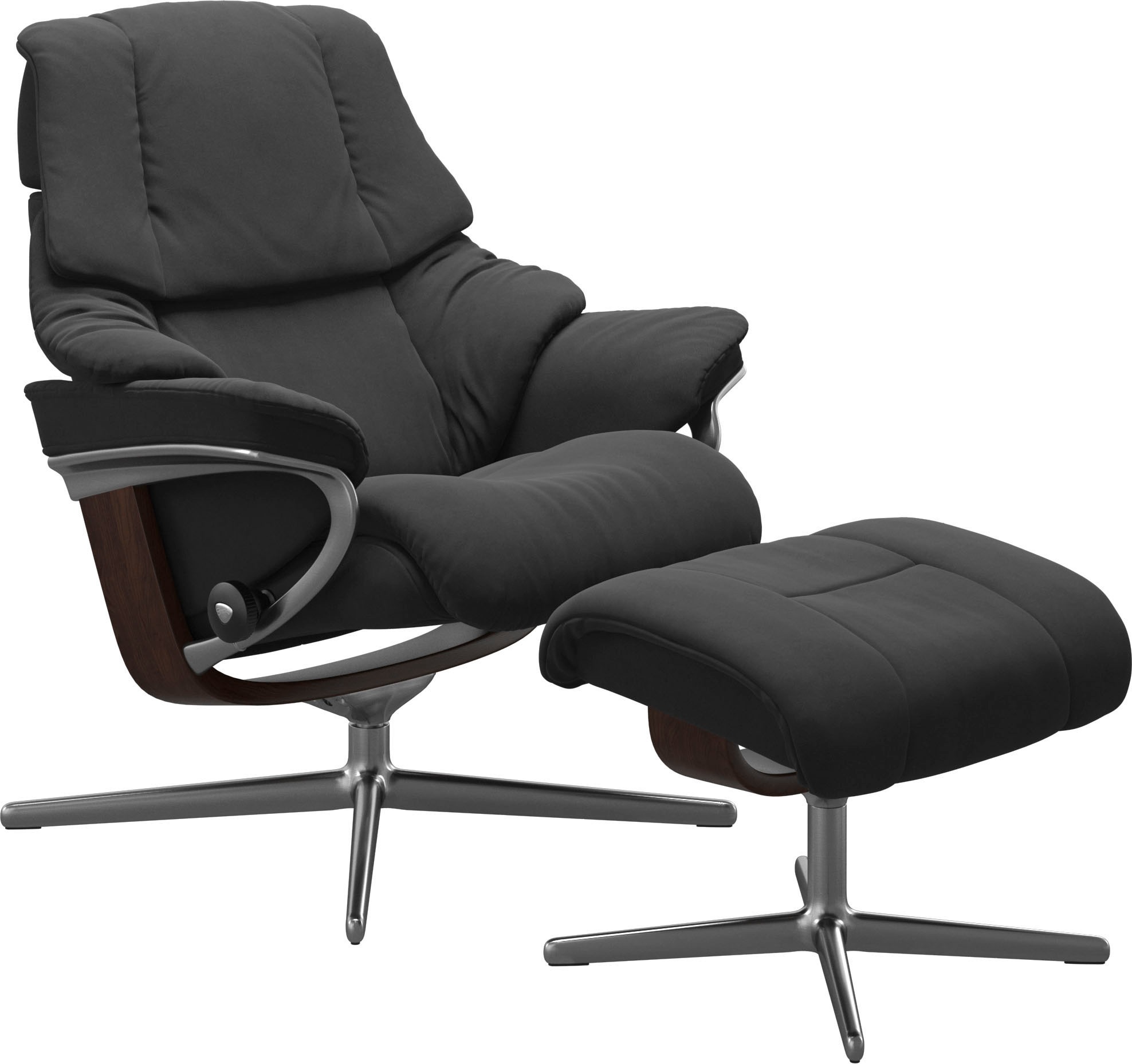 Stressless® Fußhocker »Reno«, mit Cross Base, Größe S, M & L, Holzakzent Braun