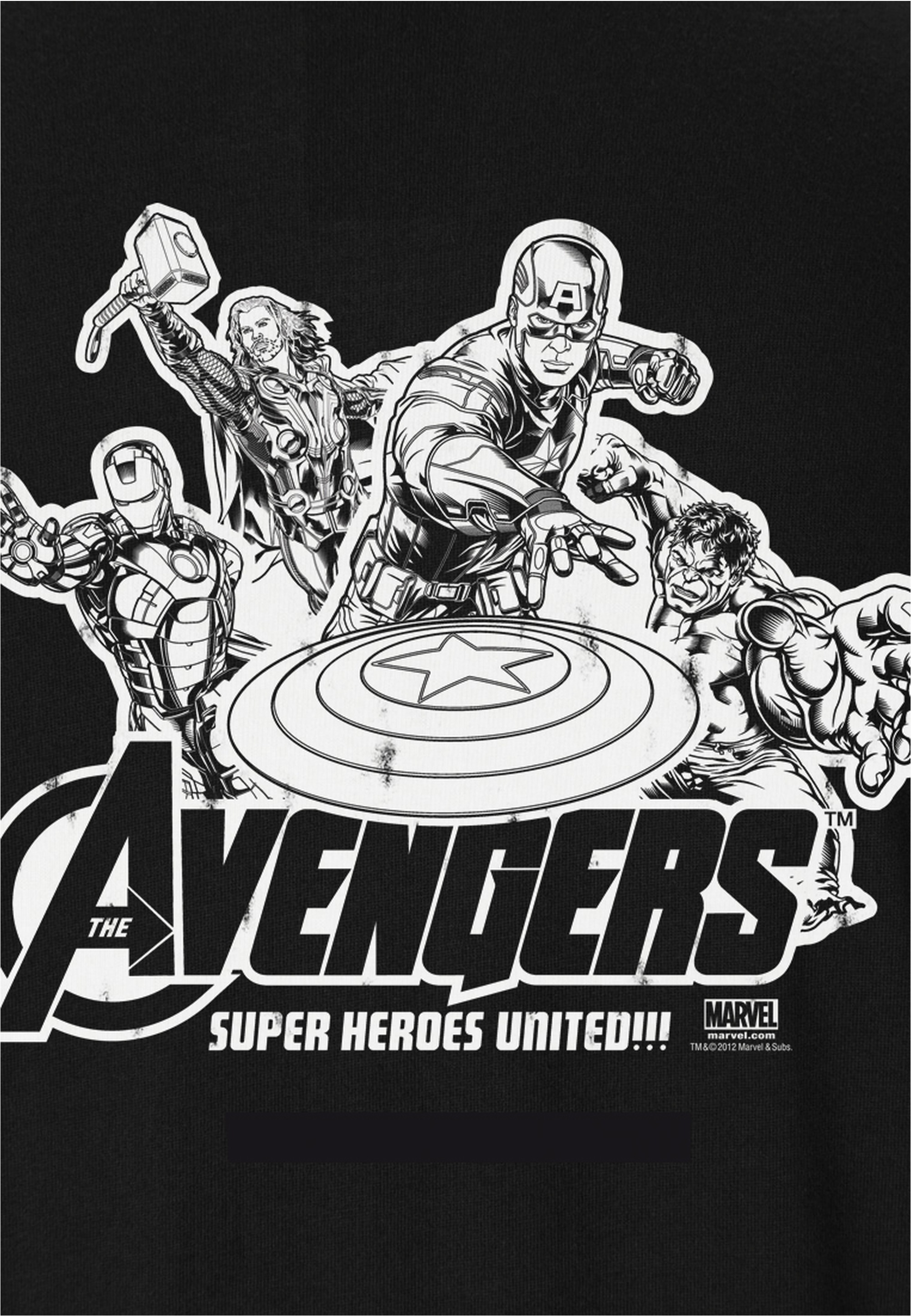 LOGOSHIRT T-Shirt »Avengers - Marvel - Heroes United« mit auffälligem Print