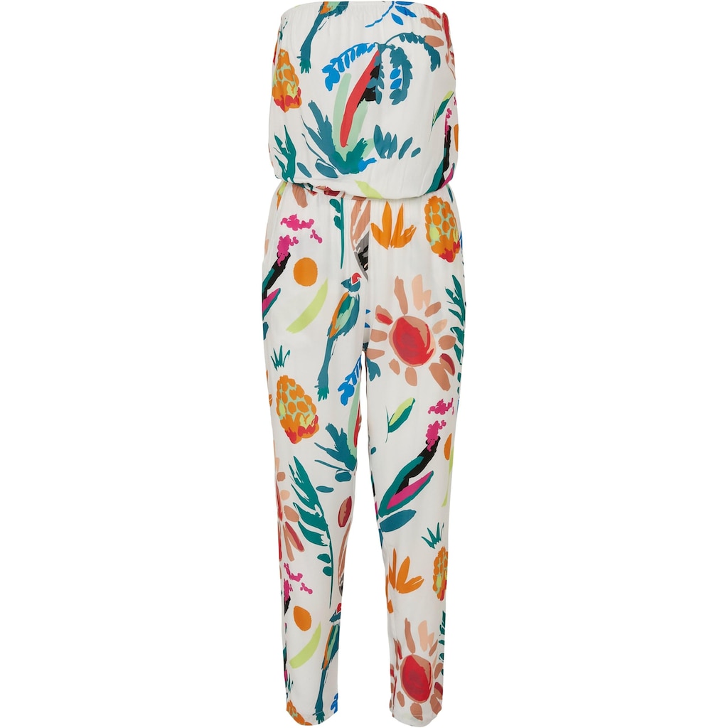 URBAN CLASSICS Jumpsuit »Urban Classics Damen Ladies Viscose Bandeau Jumpsuit«, (1 tlg.)