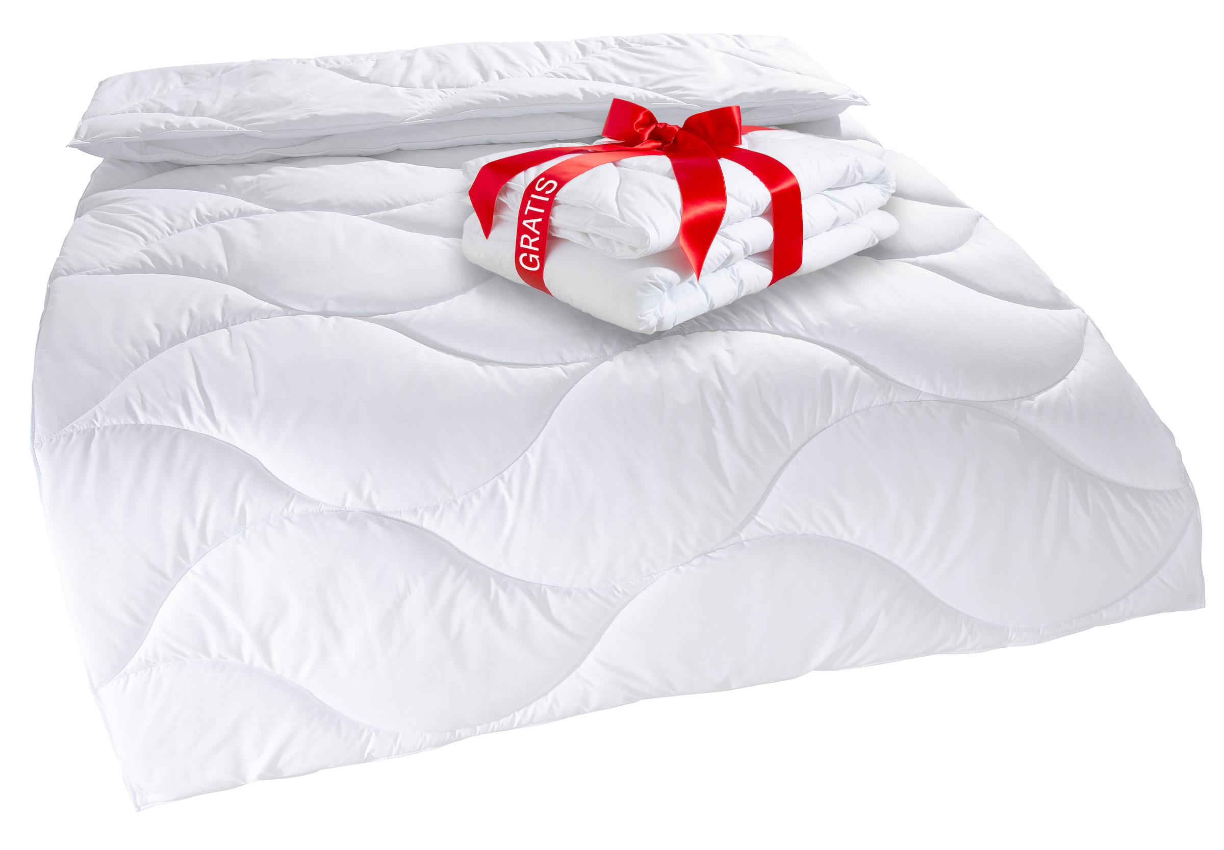my home Microfaserbettdecke »Caelan, kaufe eine Decke - erhalte die Leichtbettdecke gratis dazu!«, 4-Jahreszeiten, Füllung 100% Polyester, Bezug 100% Polyester, (1 St.), Bettdecke 135x200 cm und 155x220 cm, Sommer, Winter