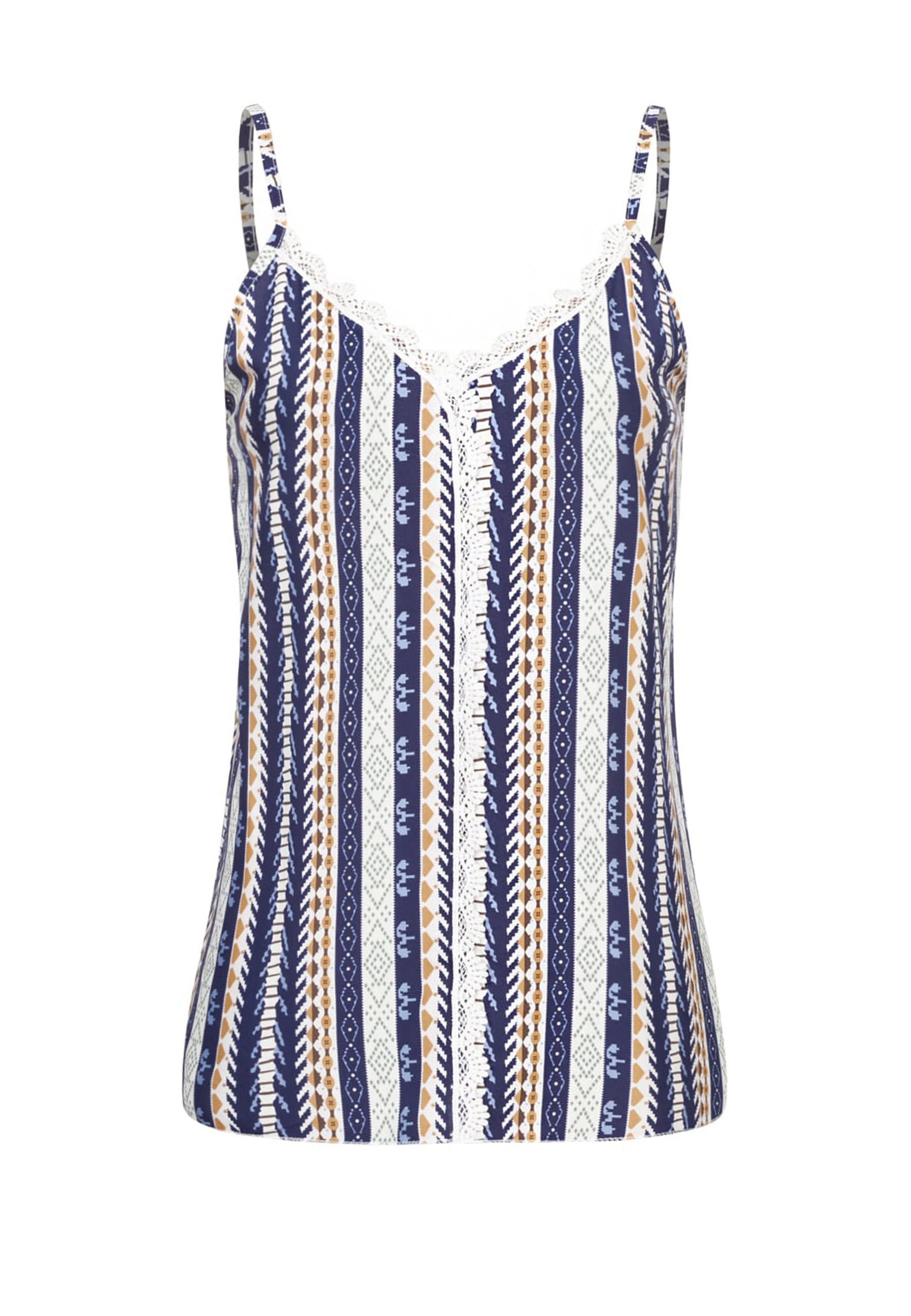 CLOUD 5IVE Tanktop "CLOUD 5IVE Viskose Trägertop mit Spitzenbordüre" günstig online kaufen