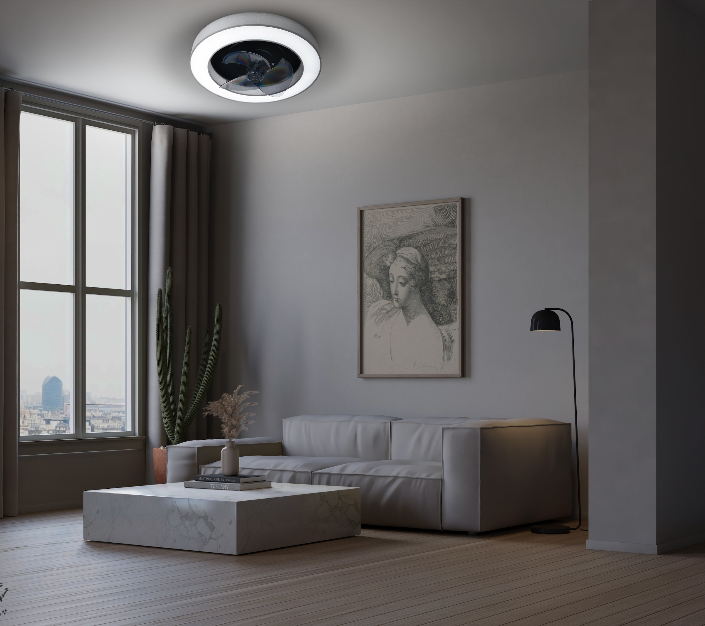 OTTO home LED Deckenleuchte »Deckenventilator Vittor« LED-Modul 1 Stk. warmweiß - kaltweiß inkl. Ventilator, dimmbar, CCT, Memory, Nachtlicht, Timer, IR-Fernbed.