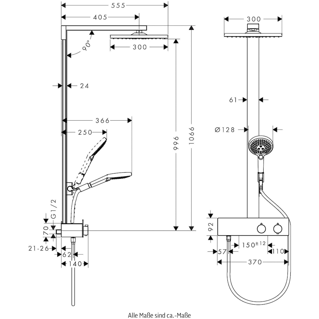 hansgrohe Duschsystem »Raindance E«, (Komplett-Set)