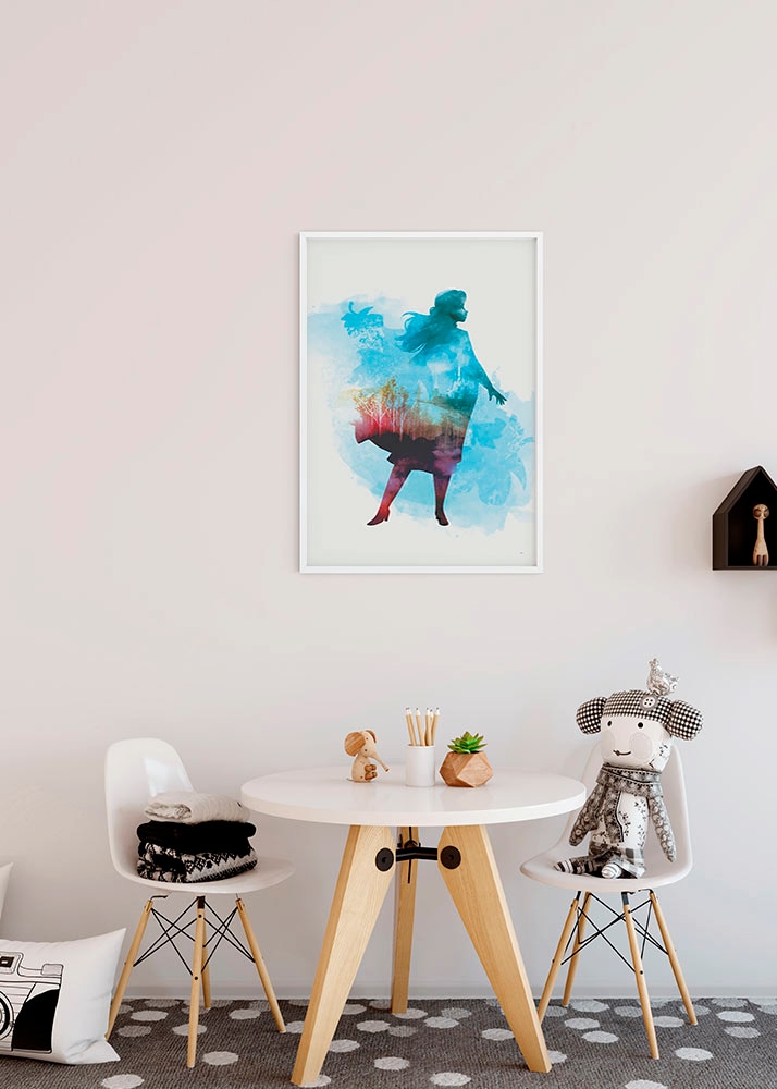 Komar Bild »Frozen Anna Aquarell«, Disney, (1 St.), Wandbild zur Dekoration im Kinderzimmer - ohne Rahmen