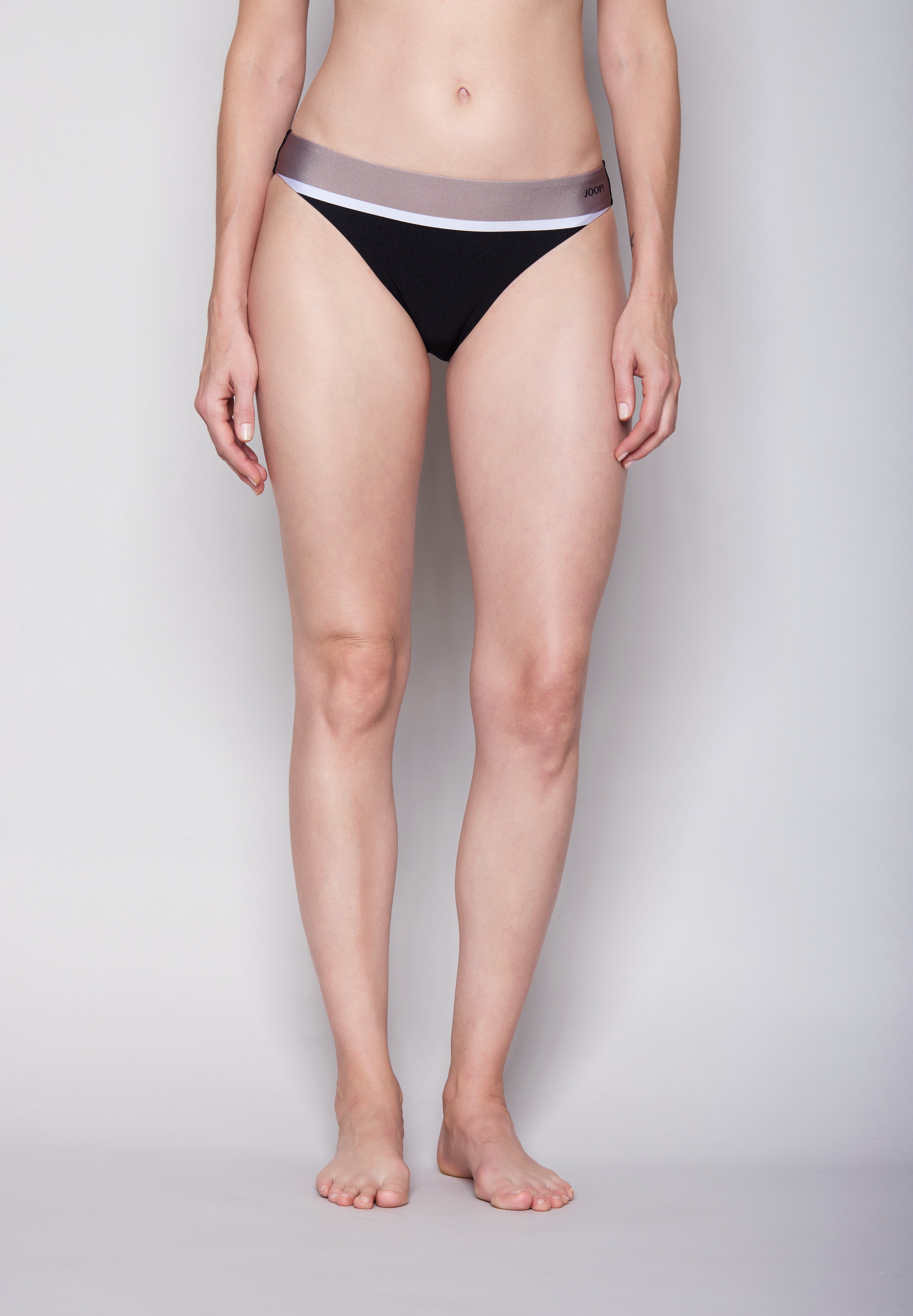 Joop! Bikini-Hose JOOP "Color Block", Damen, Gr. 38, N-Gr, schwarz beauty, Obermaterial: 82% Polyamid, 18% Elasthan, Badehosen Bikini-Hose 3