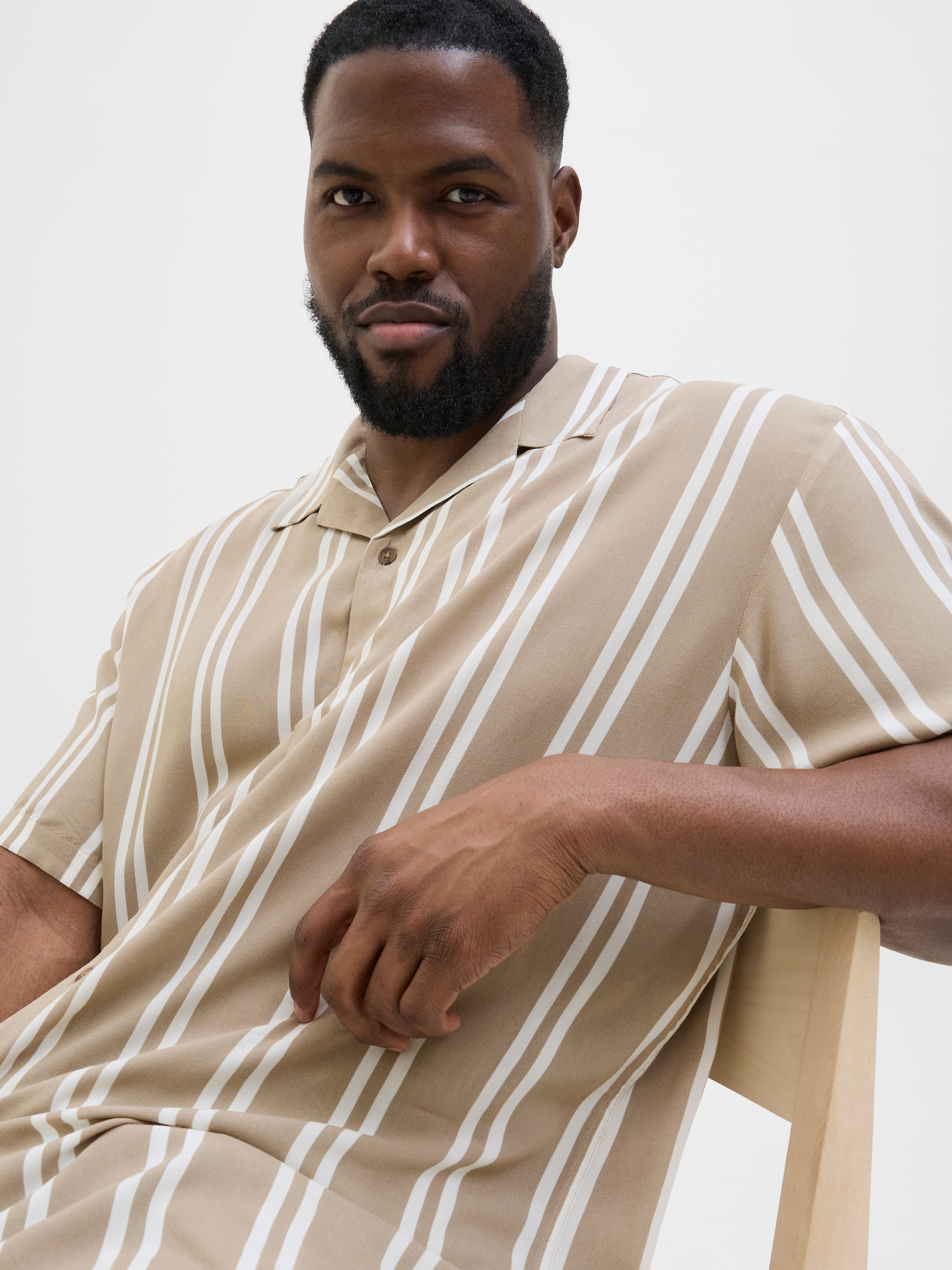 Jack & Jones PlusSize Kurzarmhemd »JJEJEFF STRIPE RESORT SHIRT SS SN PLS«