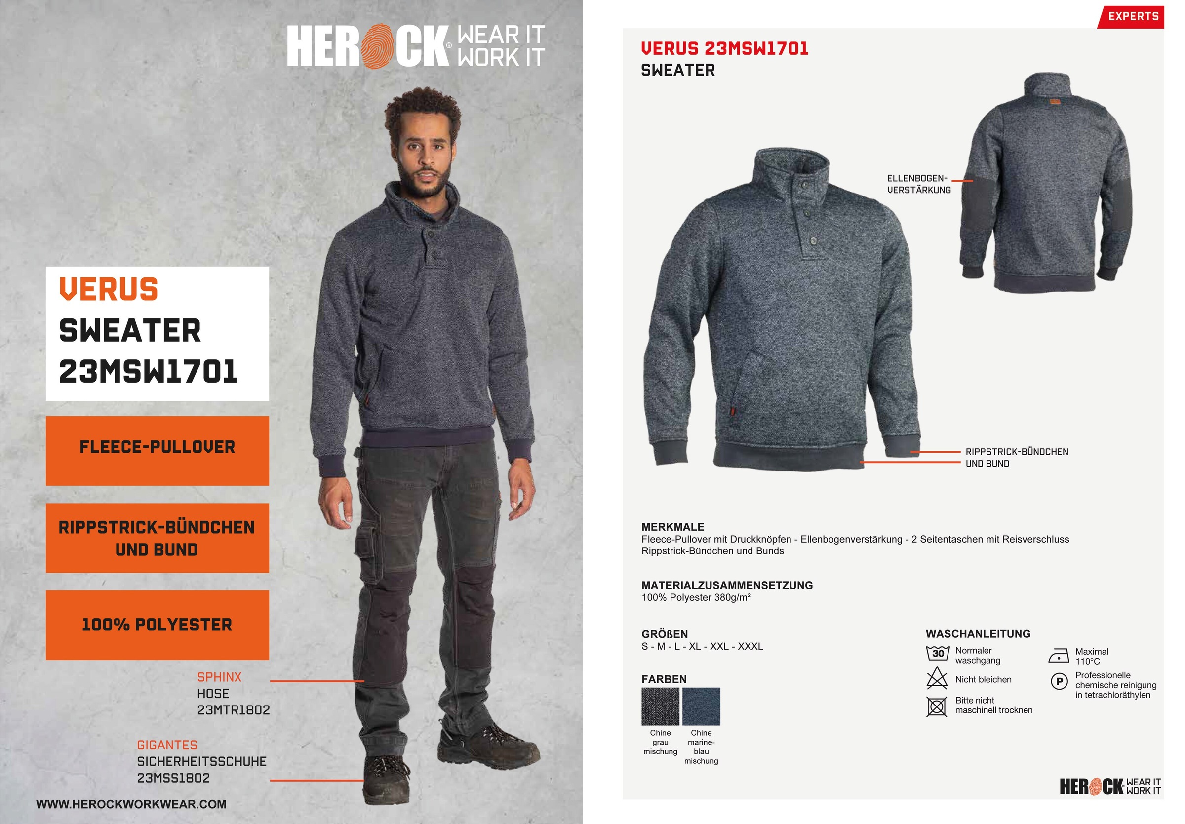 Herock Stehkragenpullover »VERUS SWEATER«, angenehmes Sehr | kaufen modisch, online BAUR Tragegefühl, Seitentaschen mit Reiβverschluss