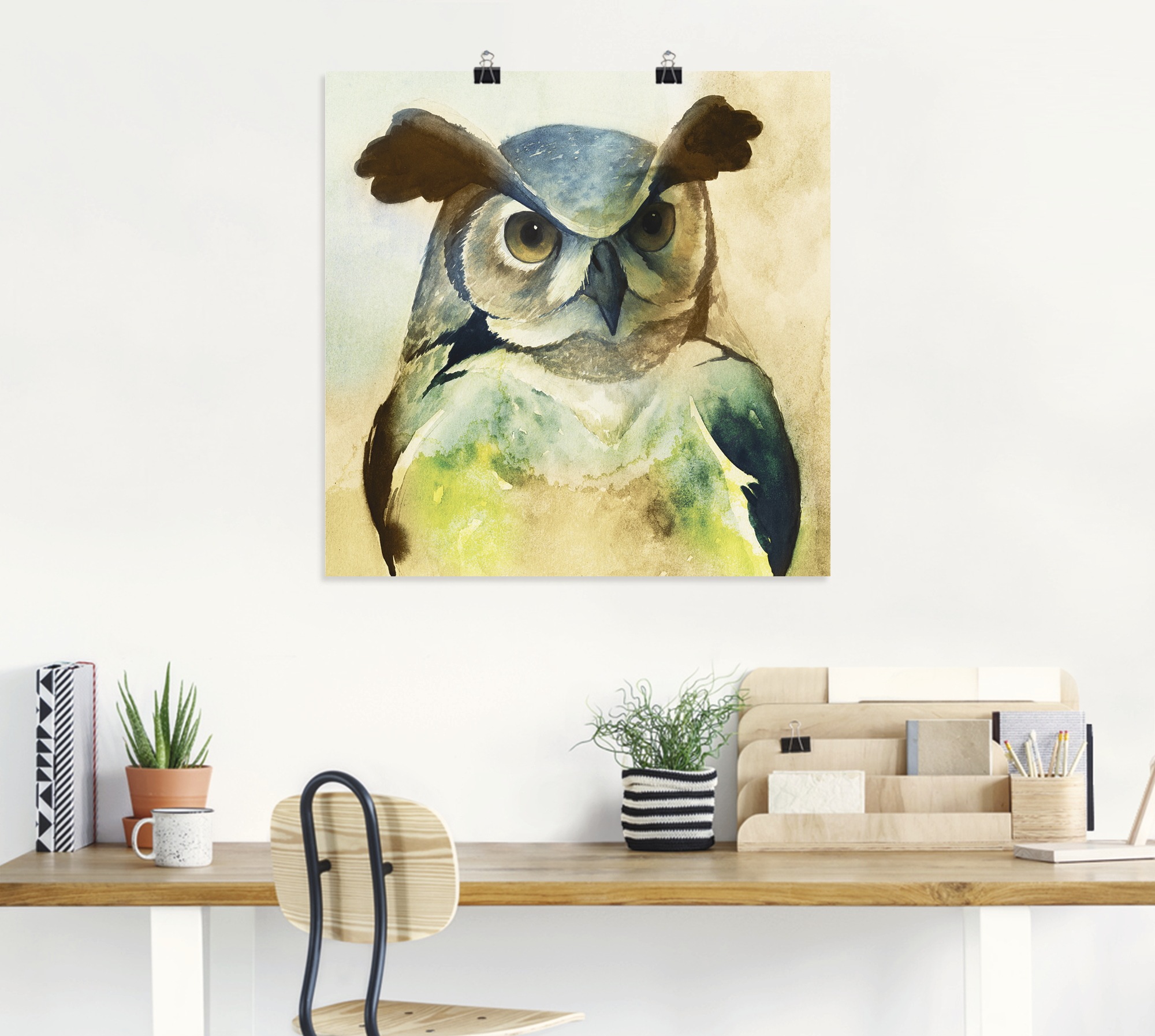 Artland Wandbild »Eule II«, Vögel, (1 St.), als Alubild, Leinwandbild, Wandaufkleber oder Poster in versch. Größen