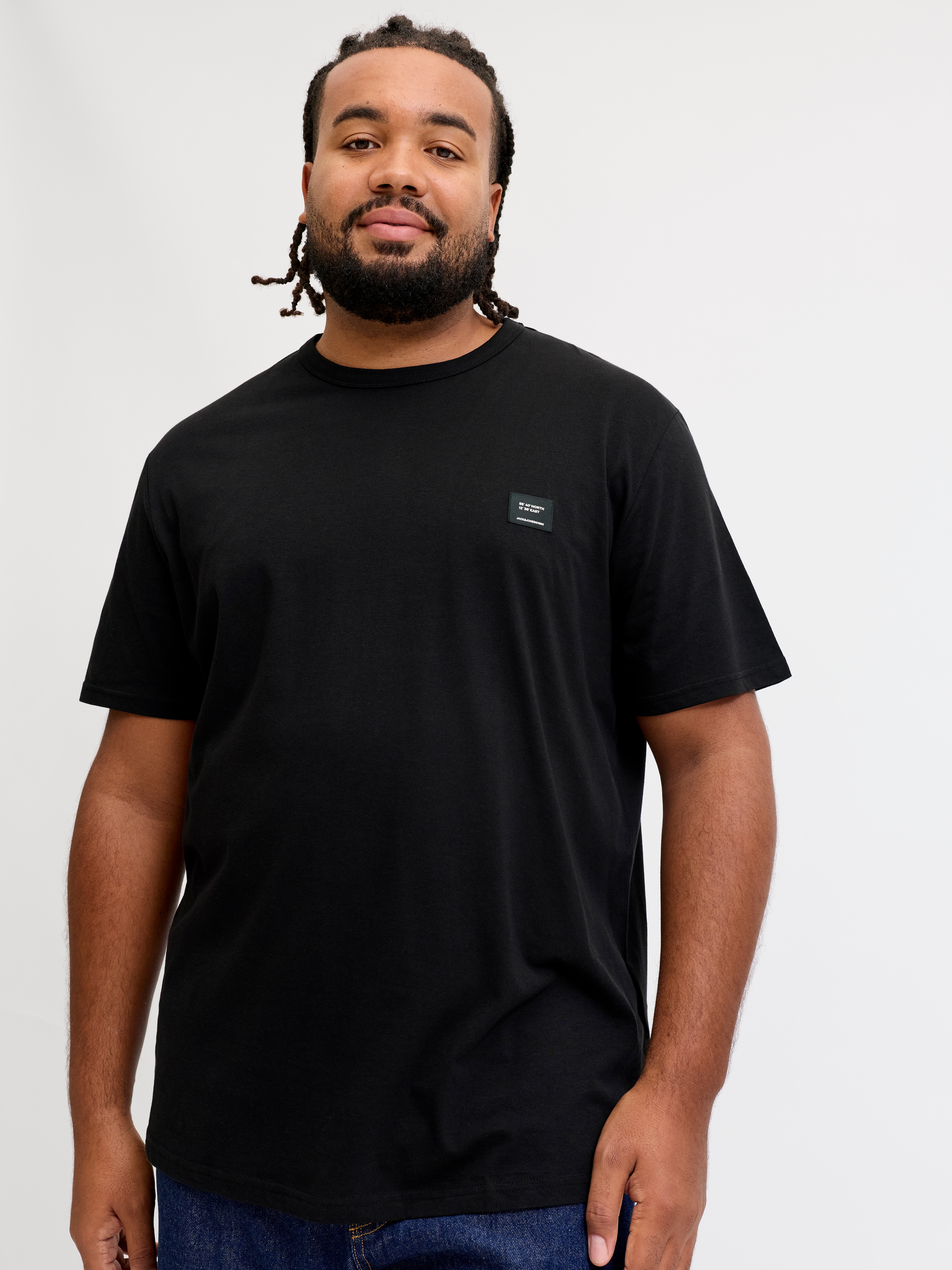 Jack & Jones PlusSize T-Shirt "Jjcleveland Tee Ss Crew Neck Pls" Baumwolle, Regular Fit