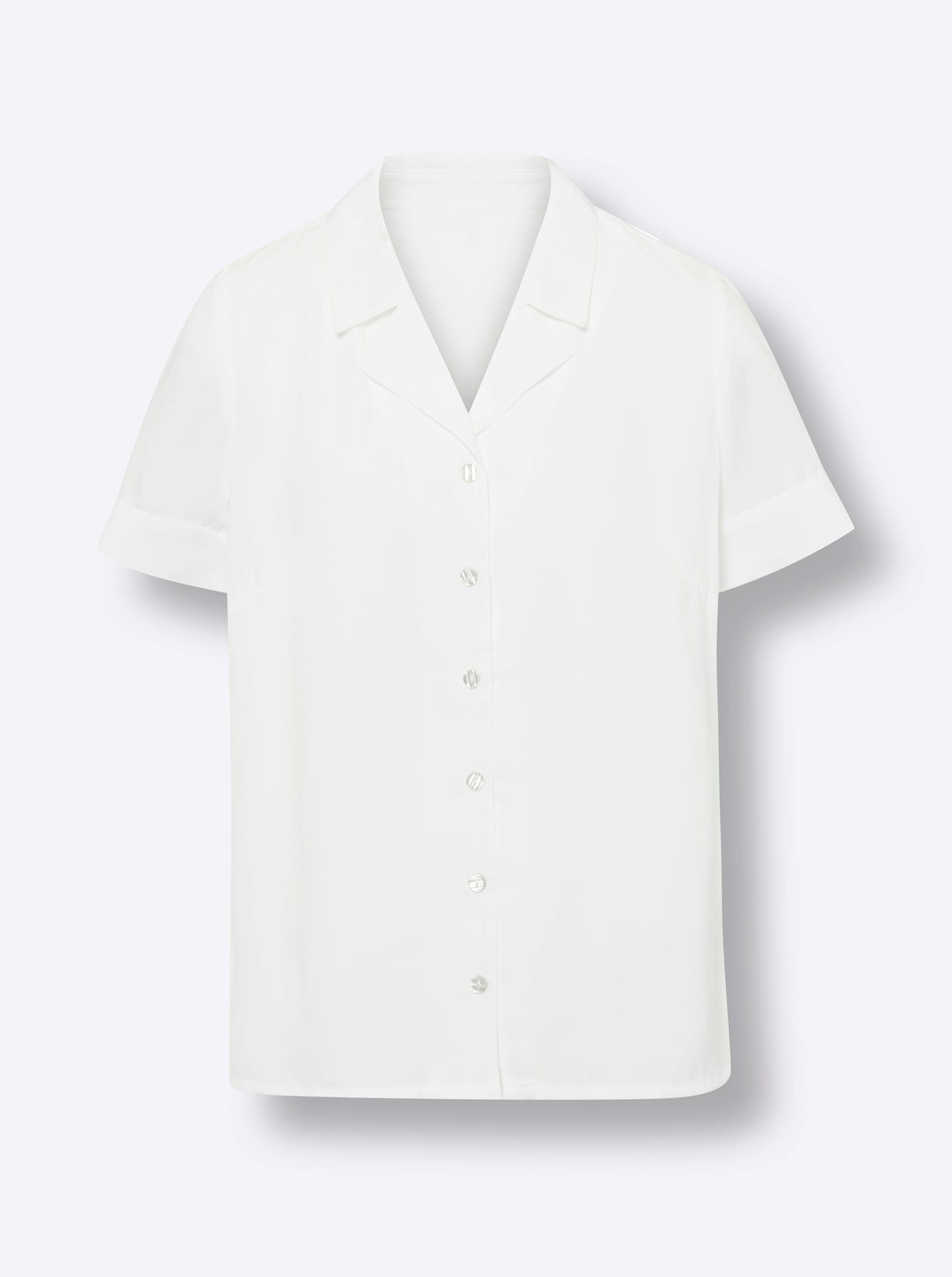 Classic Basics Women Short Sleeve Blouse White Size 54 3