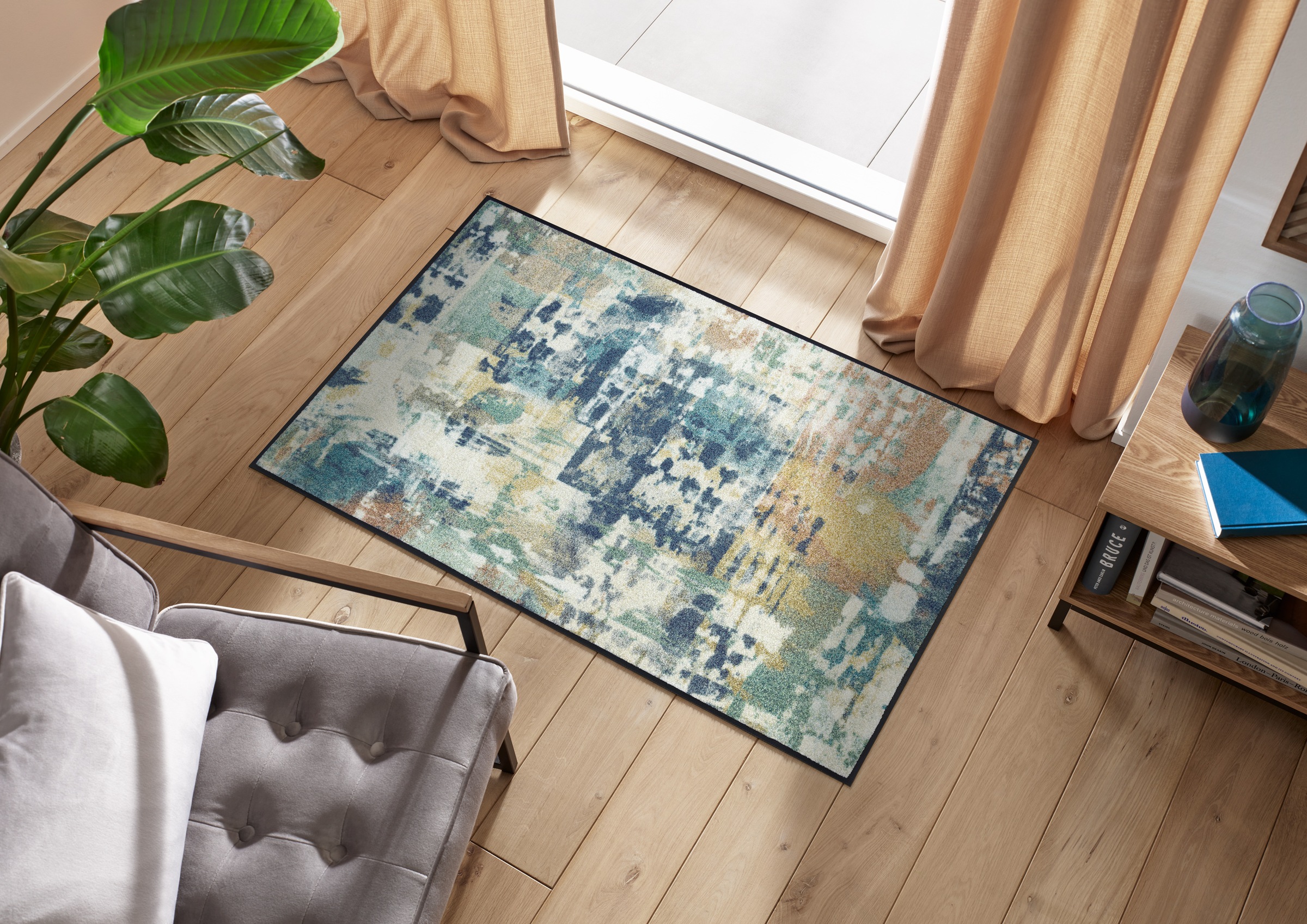 wash+dry by Kleen-Tex Teppich "Euphony" rechteckig 7 mm Höhe günstig online kaufen