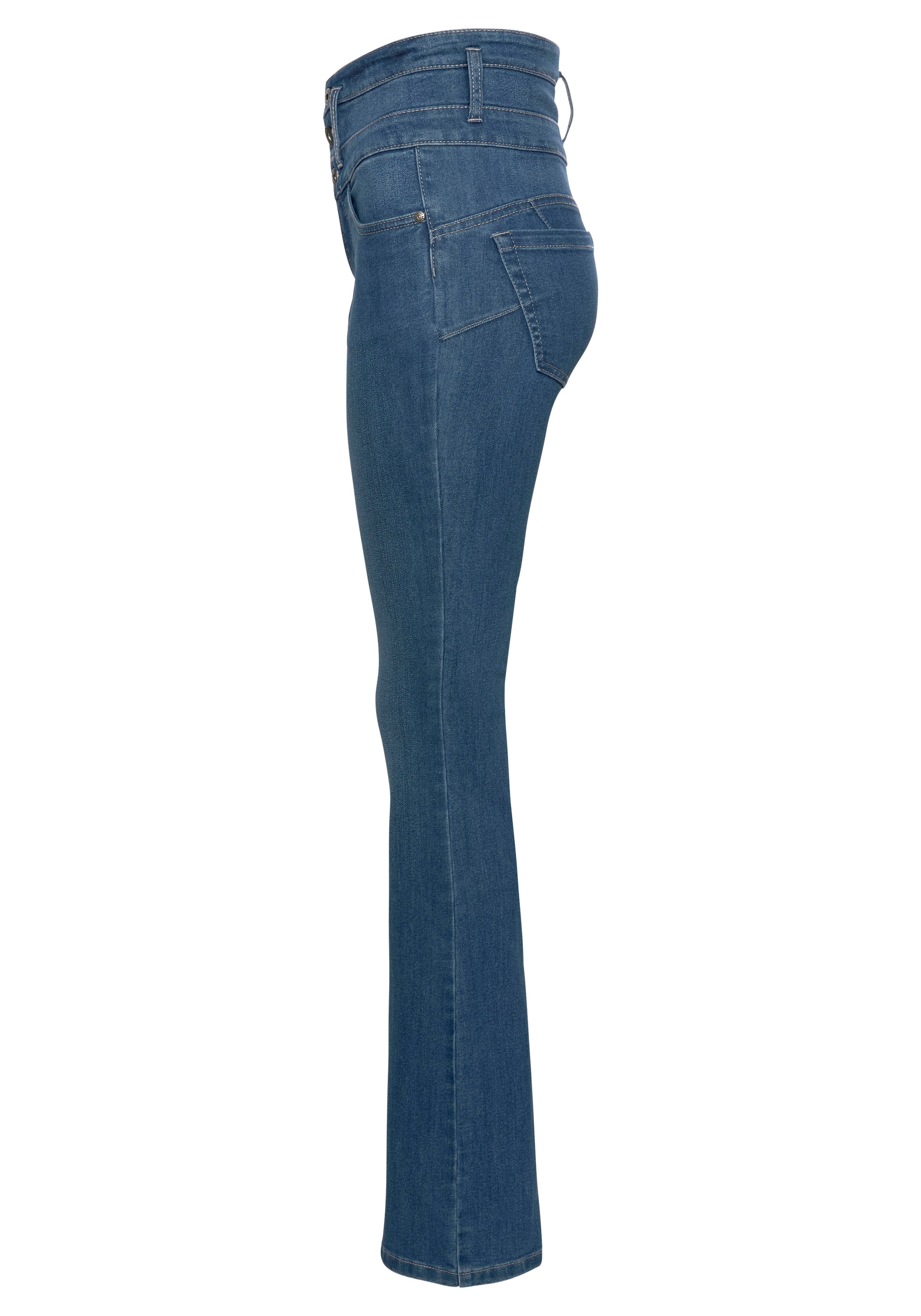 Arizona Bootcut-Jeans »mit extrabreitem Bund«, High Waist