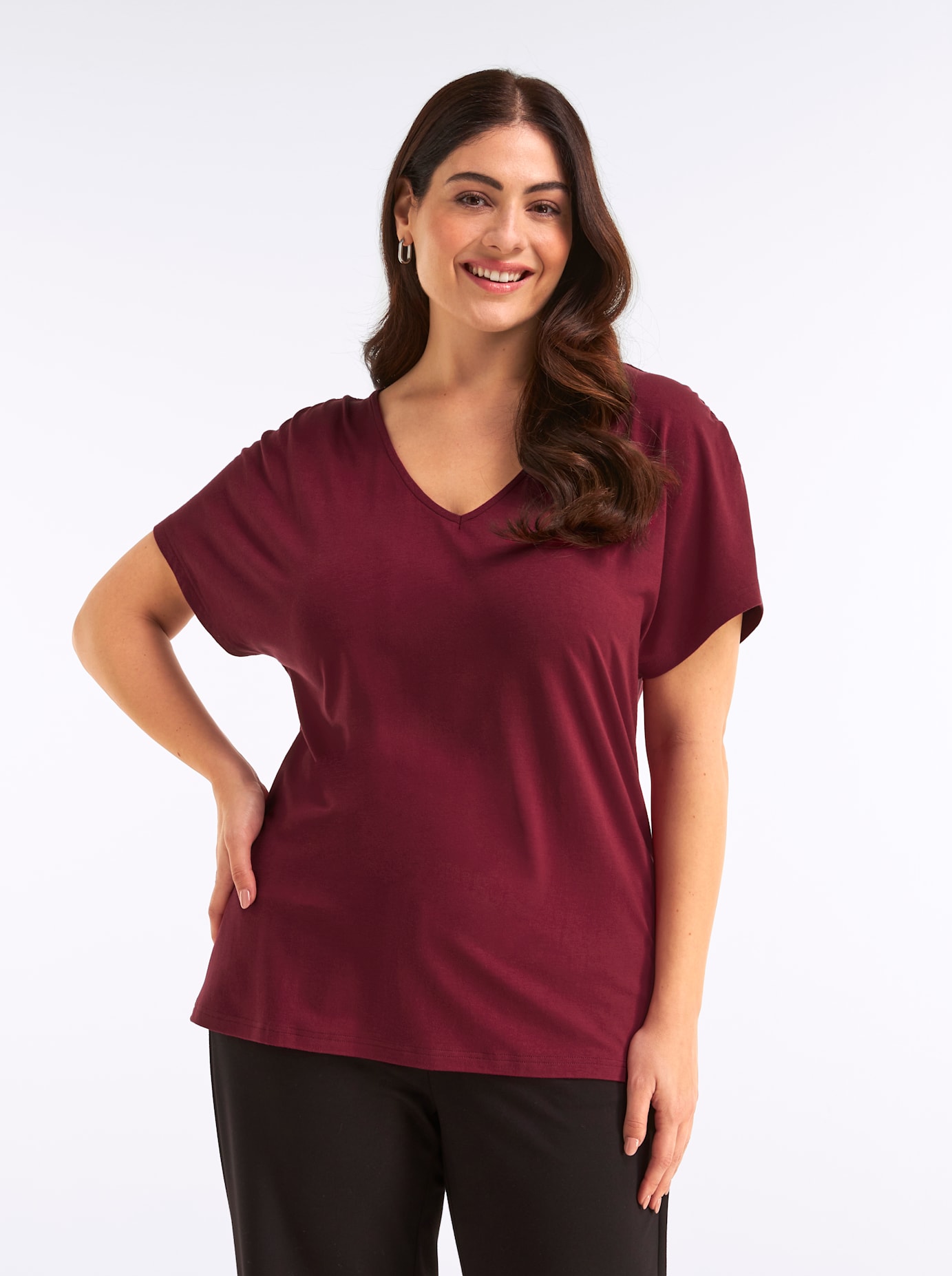 Sheego T-Shirt "Halbarmshirt" 1