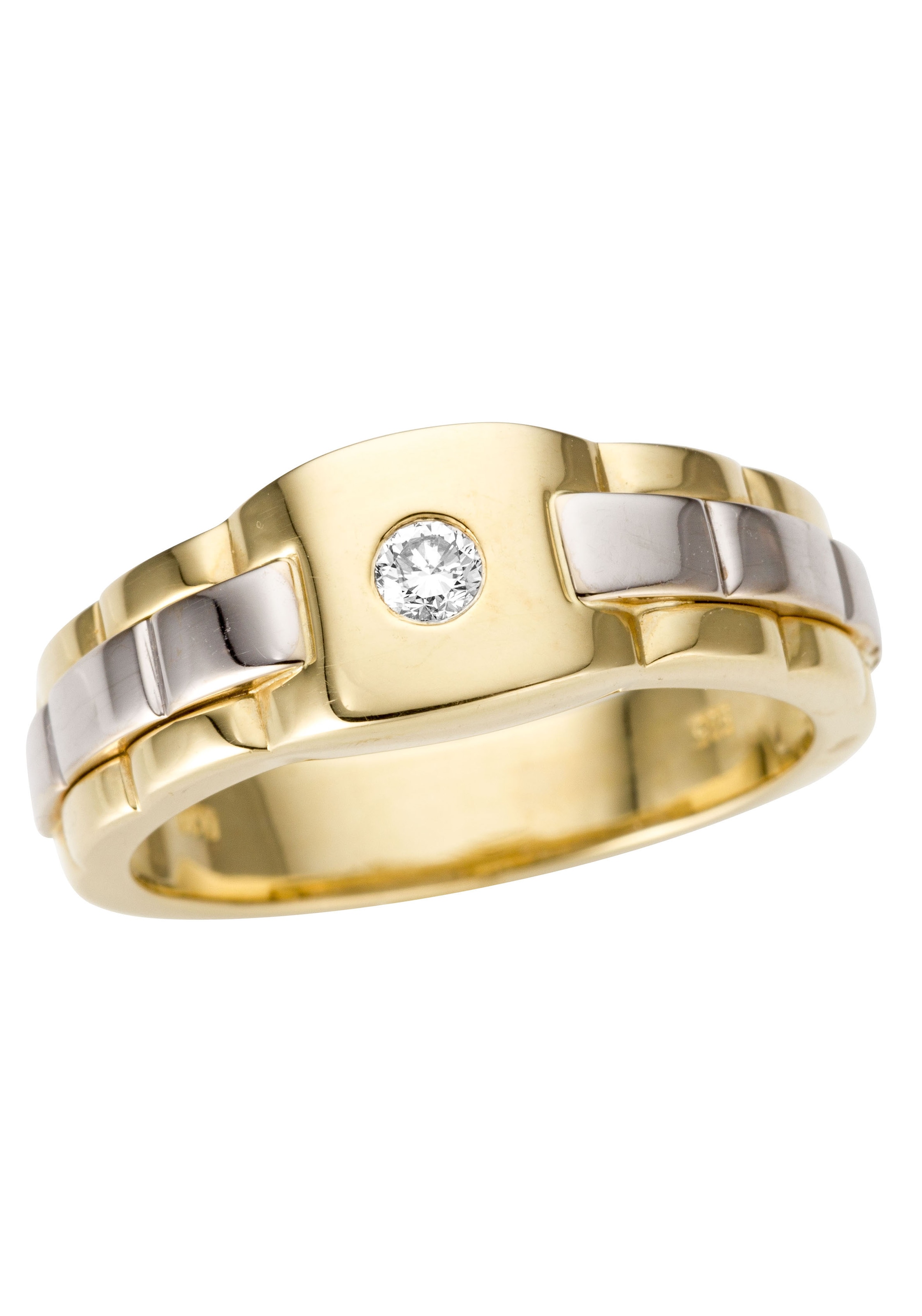 Goldring »Schmuck Geschenk Gold 585 Herrenring Goldring«, mit Brillant