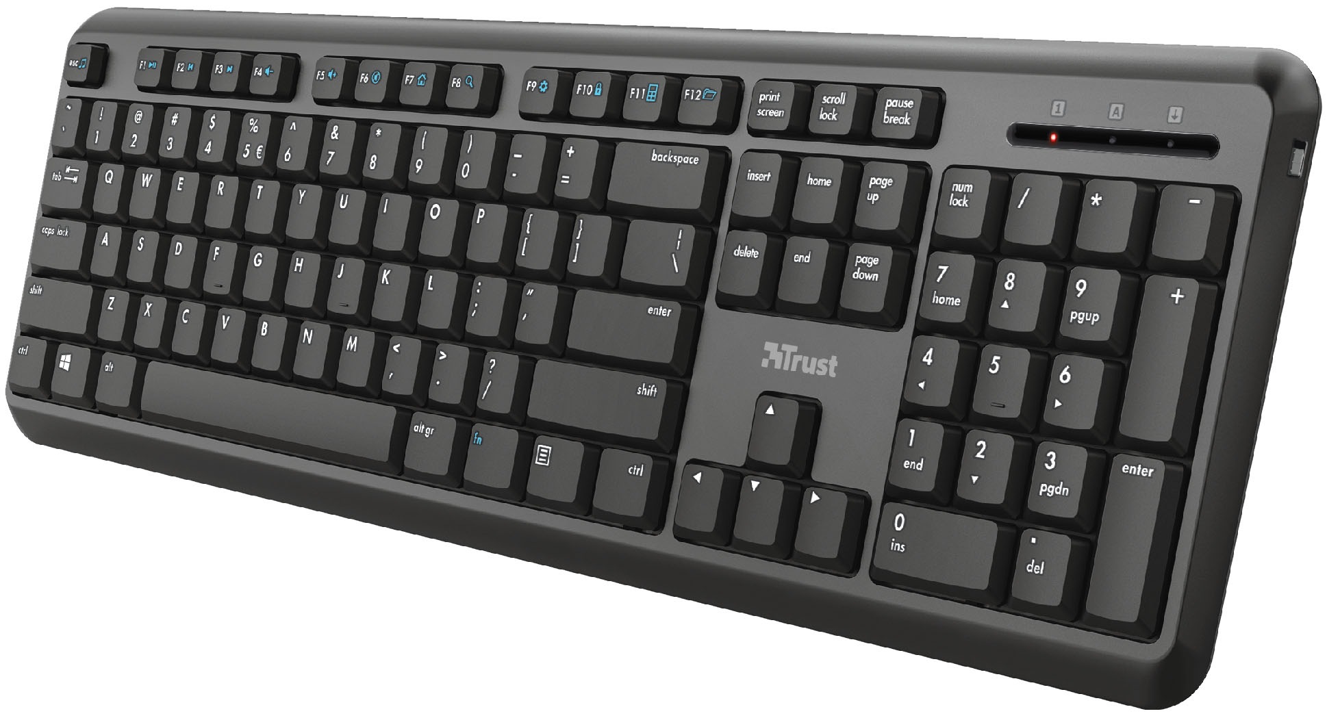 Trust Tastatur »TK-350« (Fn-Tasten | Windows-Sperrtaste | Ziffernblock)