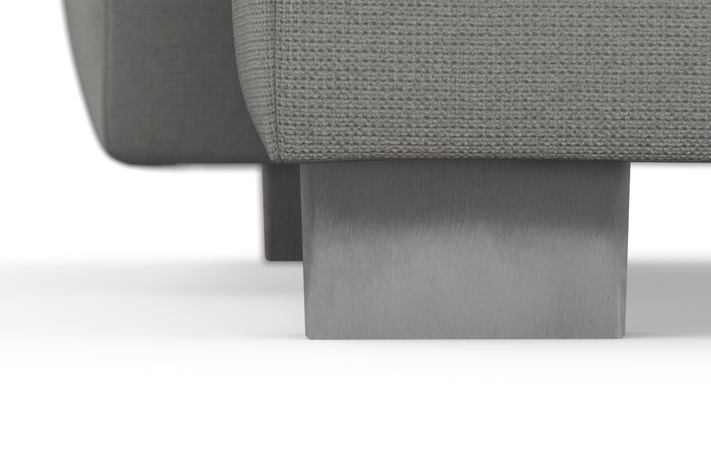 sit&more Ecksofa »Dundee L-Form«, mit Federkern und Edelstahlfüßen, wahlweise mit Kopfteilverstellung