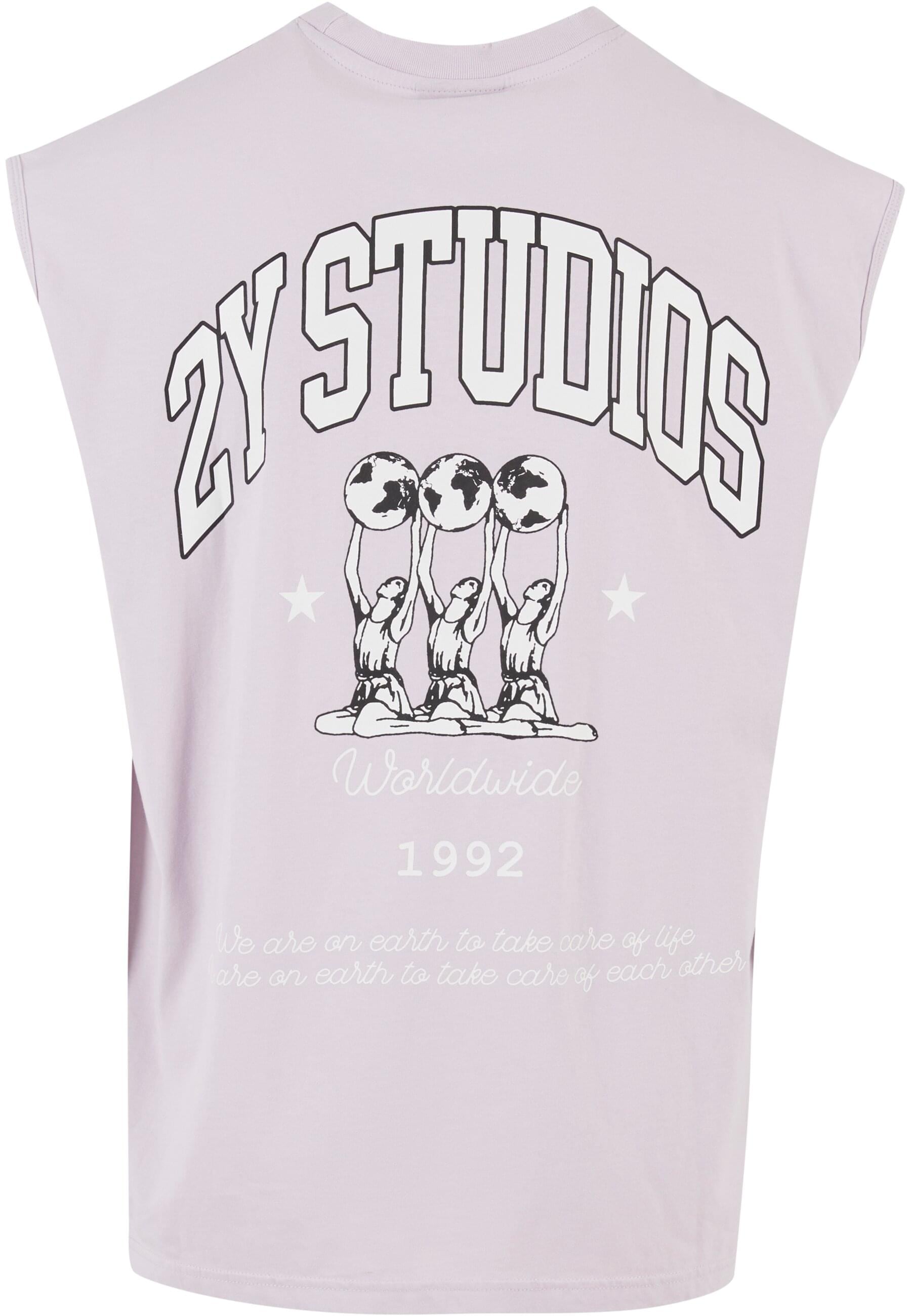 2Y Studios Tanktop »2Y Studios Herren 2Y Globus Oversize Sleeveless Shirt«, (1 tlg.)