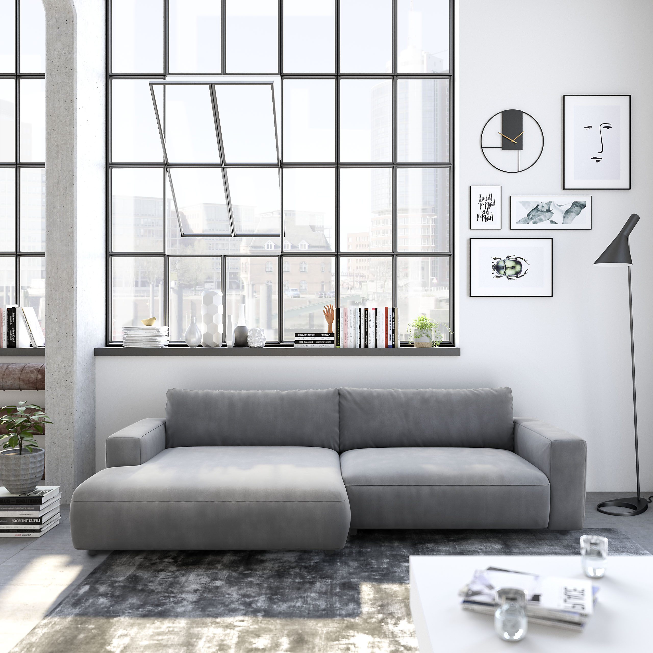 Musterring Ecksofa "LUCIA zeitlos, bequem, schöne Detailverarbeitung Breite 296cm, L-Form"