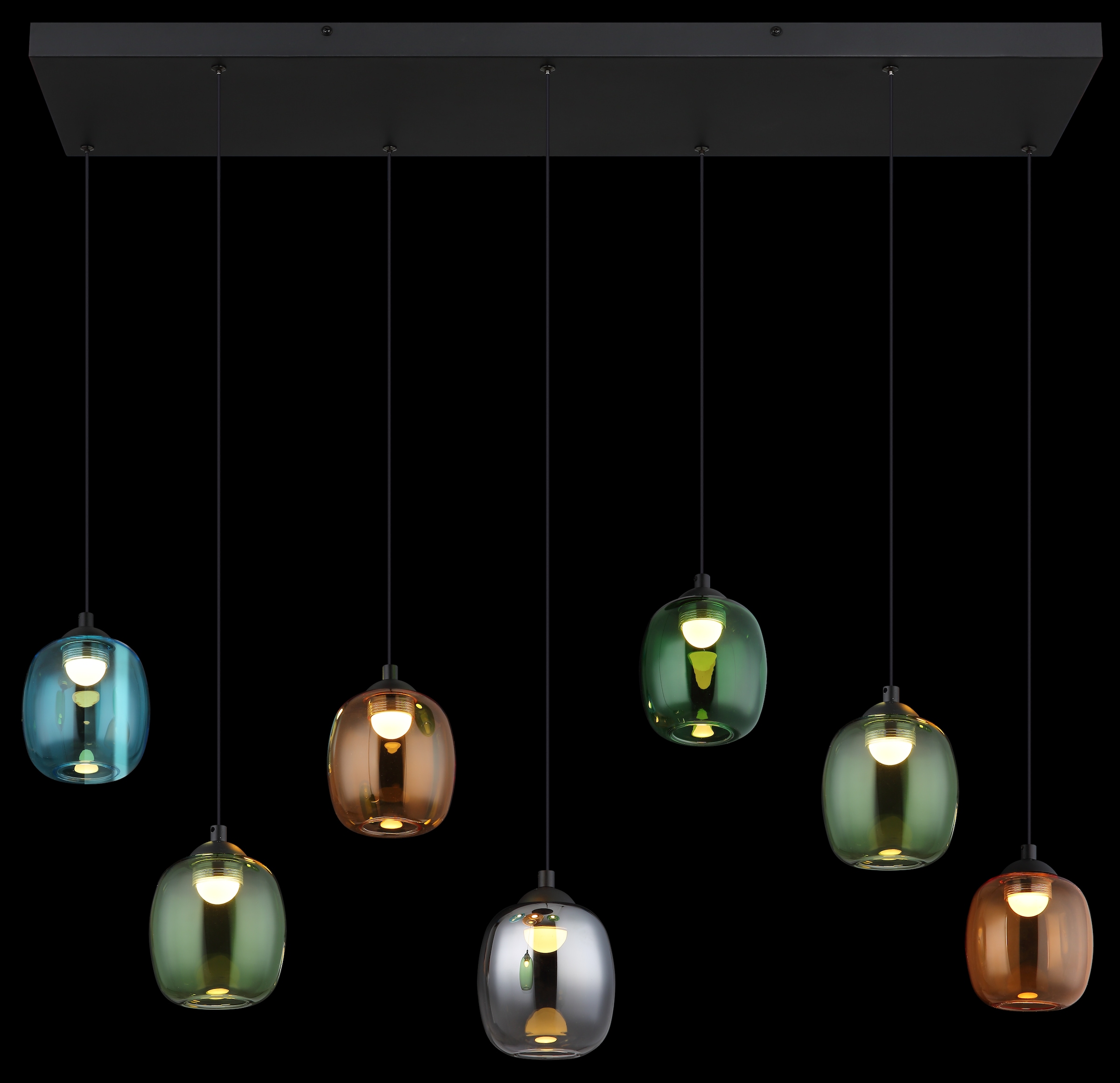 NOWA LED-Hängeleuchte »MINARA«, 1 flammig, Gläser, Hängelampe, Wohnzimmer, Esstisch