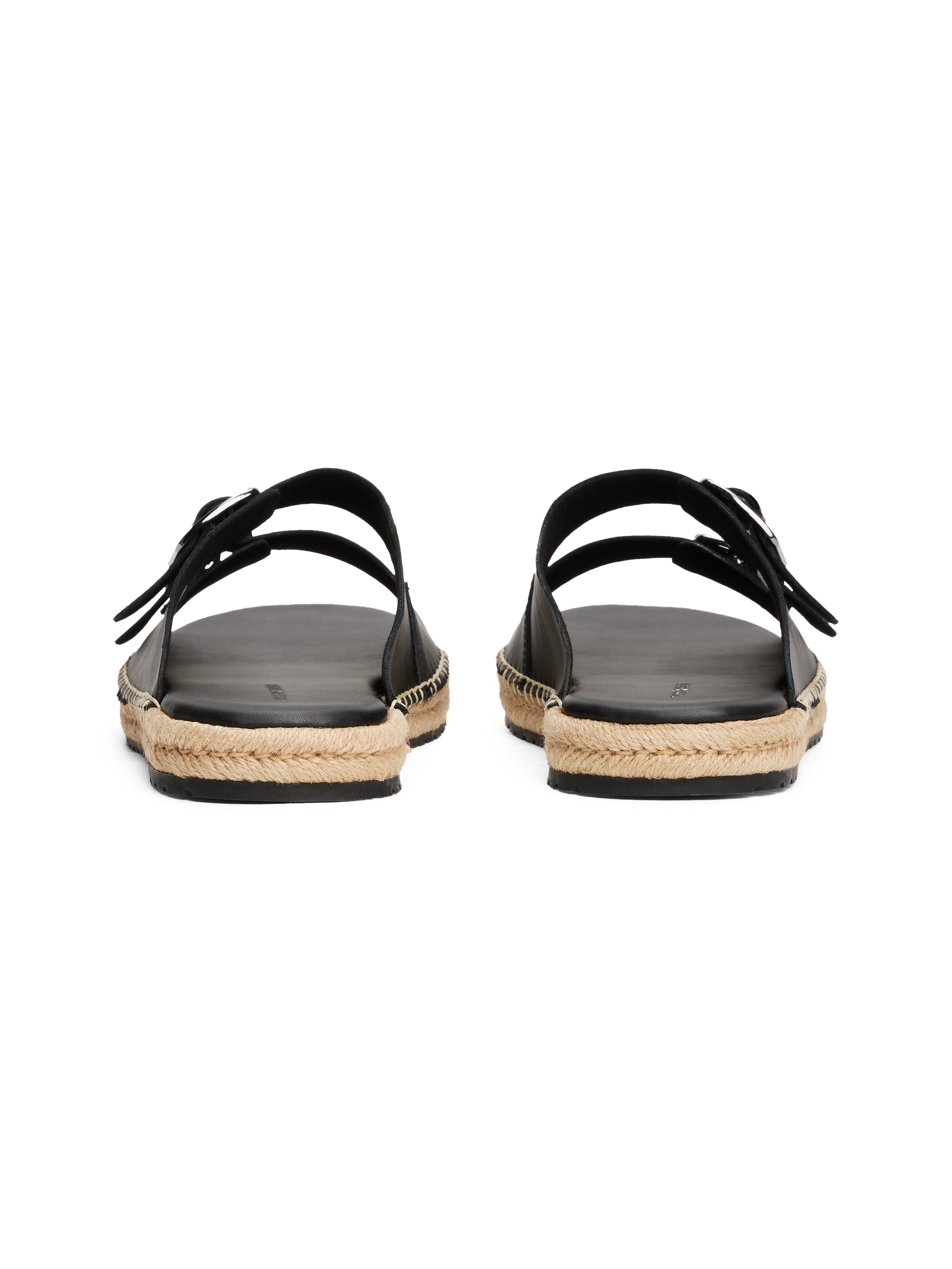 Tommy Hilfiger Pantolette »FLEX JUTTE HILFIGER LTH SANDAL«, Sommerschuh, Schlupfschuh mit Ziernähten