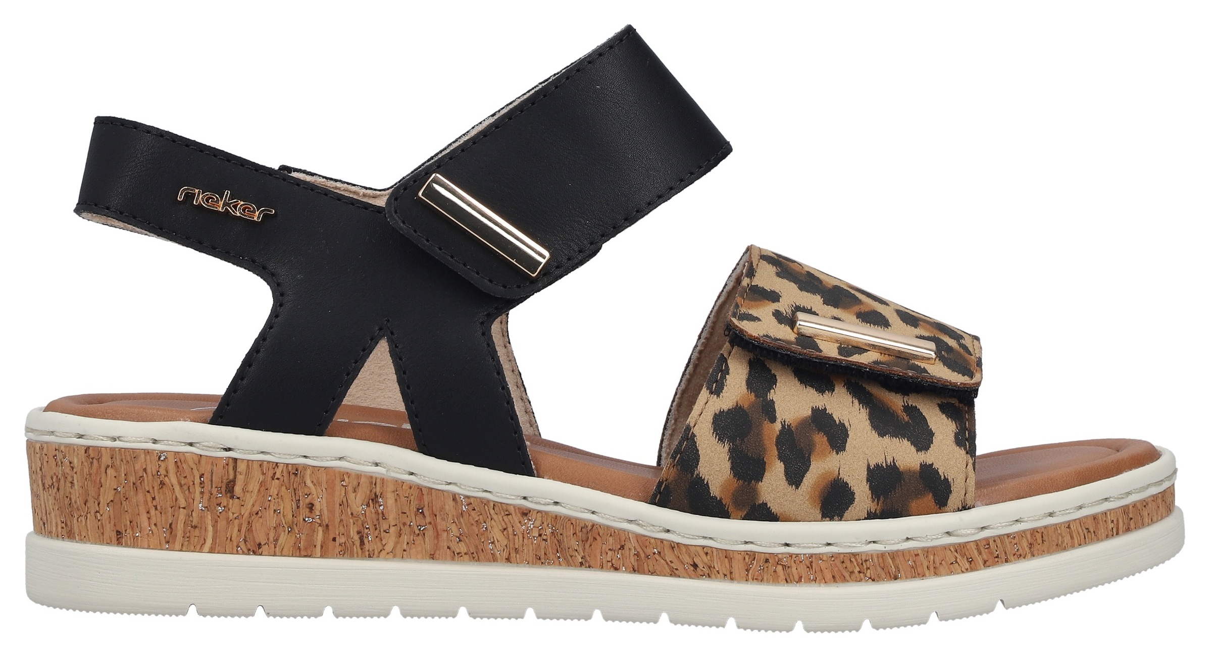 Rieker Keilsandalette  Sommerschuh, Keilsandalette, Plateausandale mit Klett