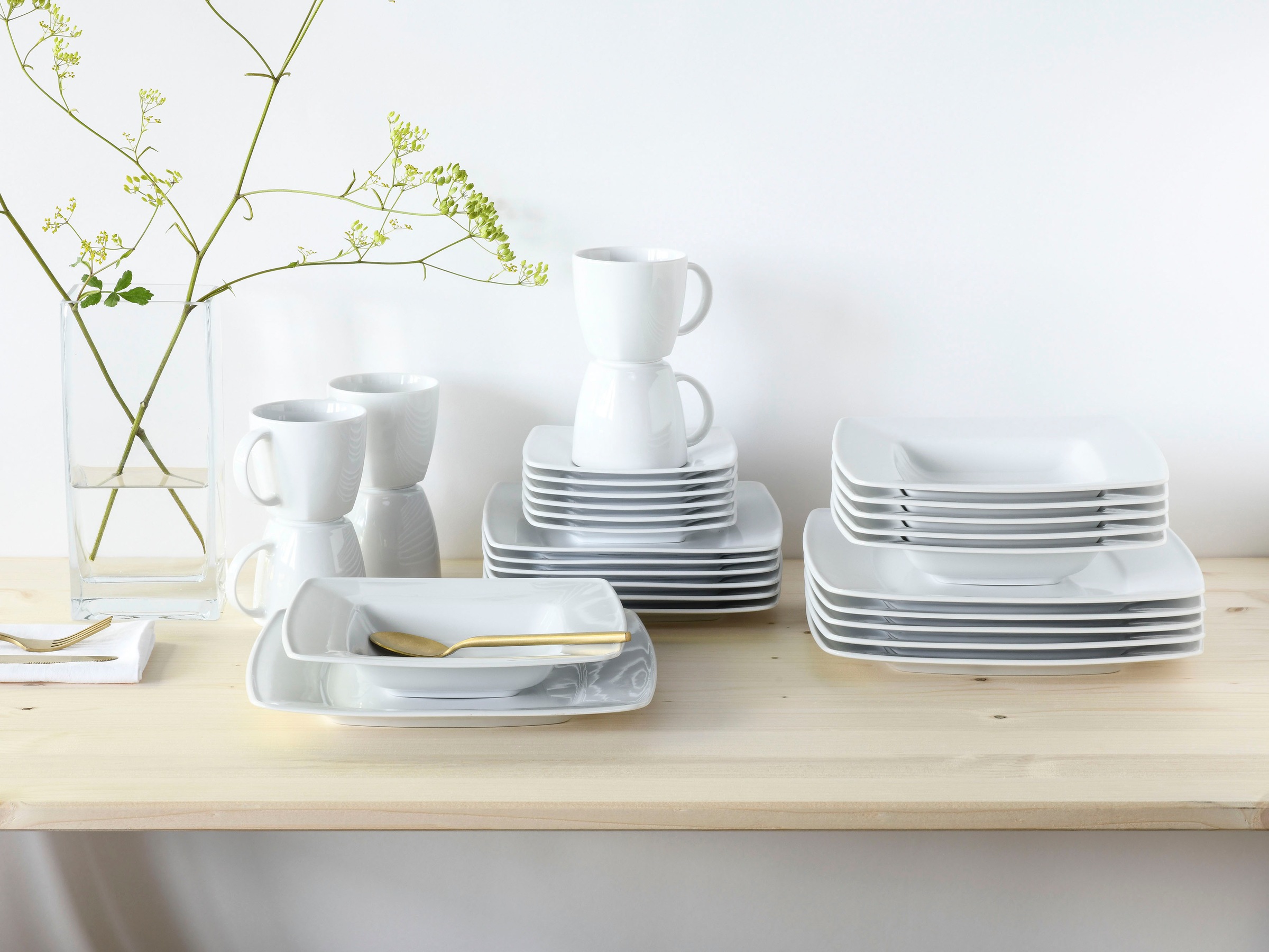 CreaTable Kombiservice "Victoria Weiss" klassisch weiß für den täglichen Ge günstig online kaufen