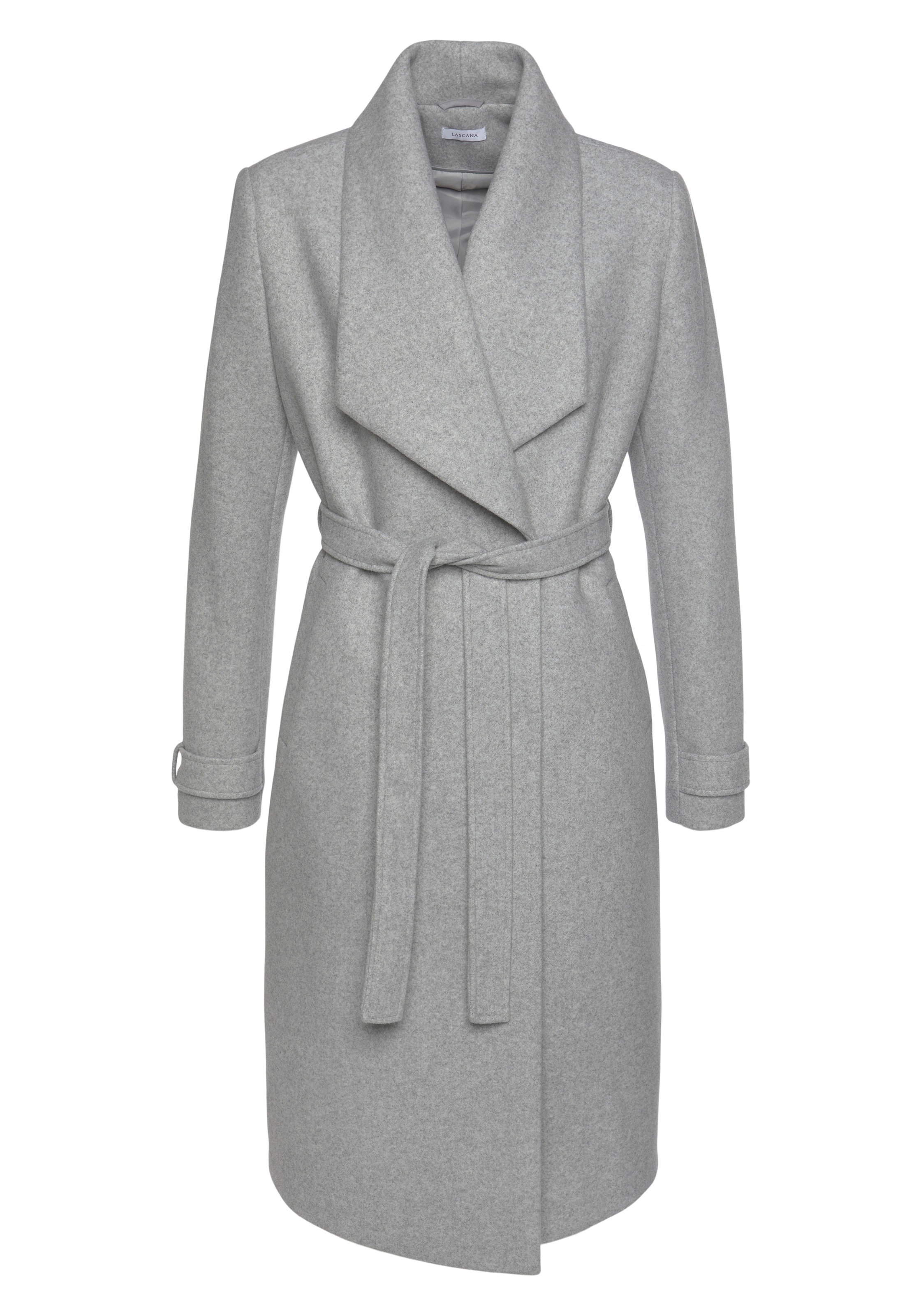 Thumbnail - LASCANA Langmantel mit Bindegürtel und Taschen, eleganter Damenmantel