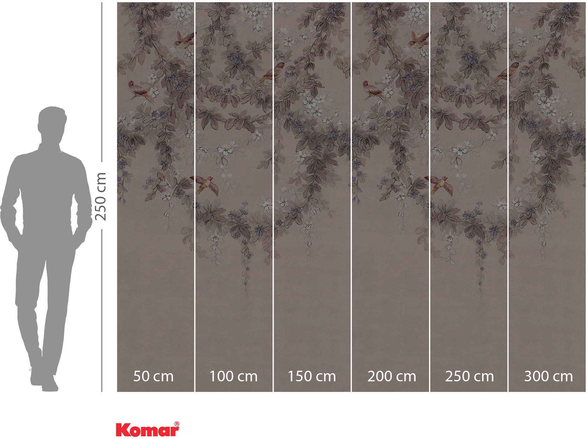 Komar Fototapete »Digitaldruck Vlies - Symphony - Größe 300 x 250 cm«, bedruckt, Wohnzimmer, Schlafzimmer