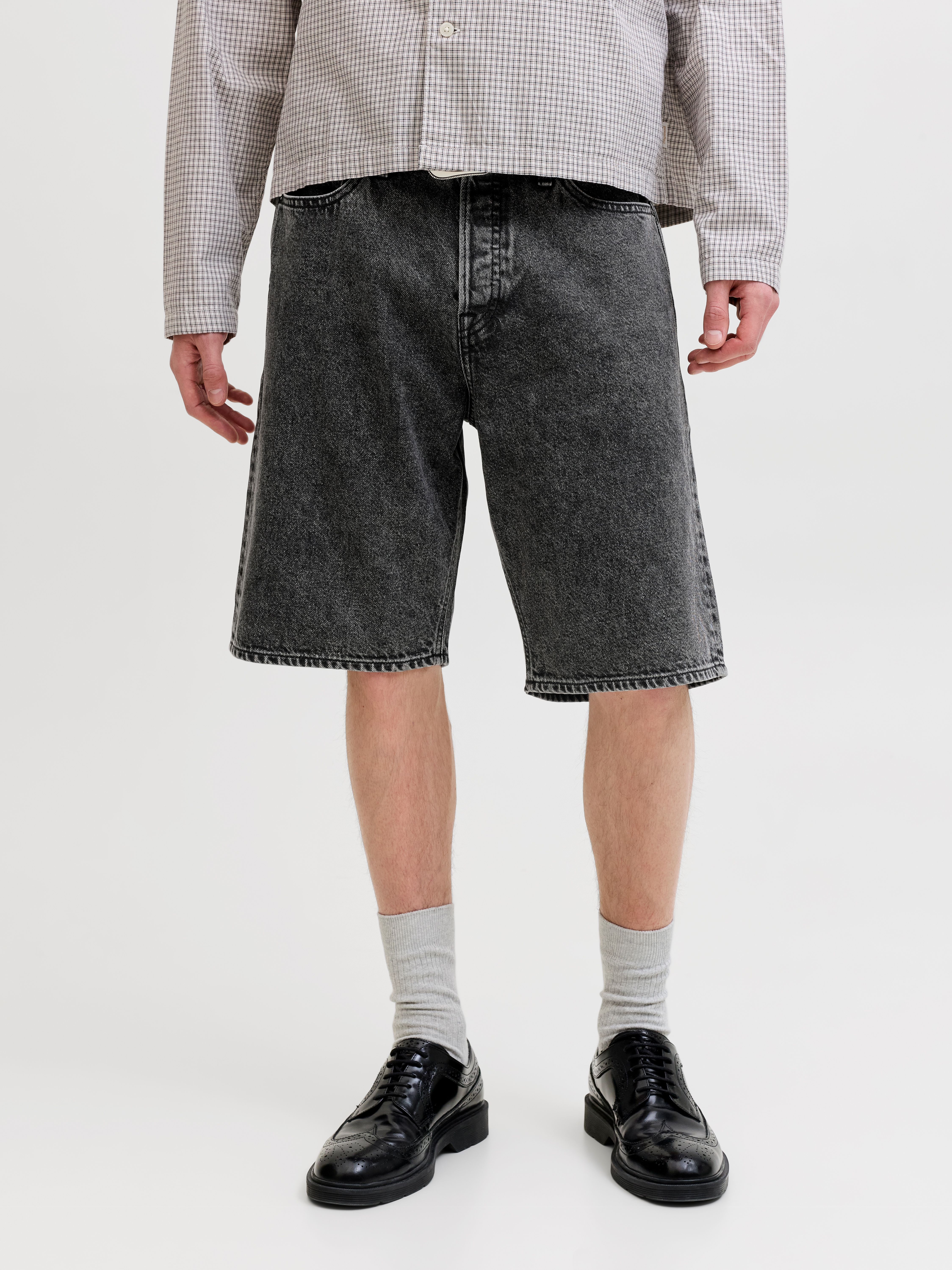 Jack & Jones Jeansshorts "JJIALEX JJORIGINAL SHORTS SQ 734 ST LN" Baumwolle, baggy fit