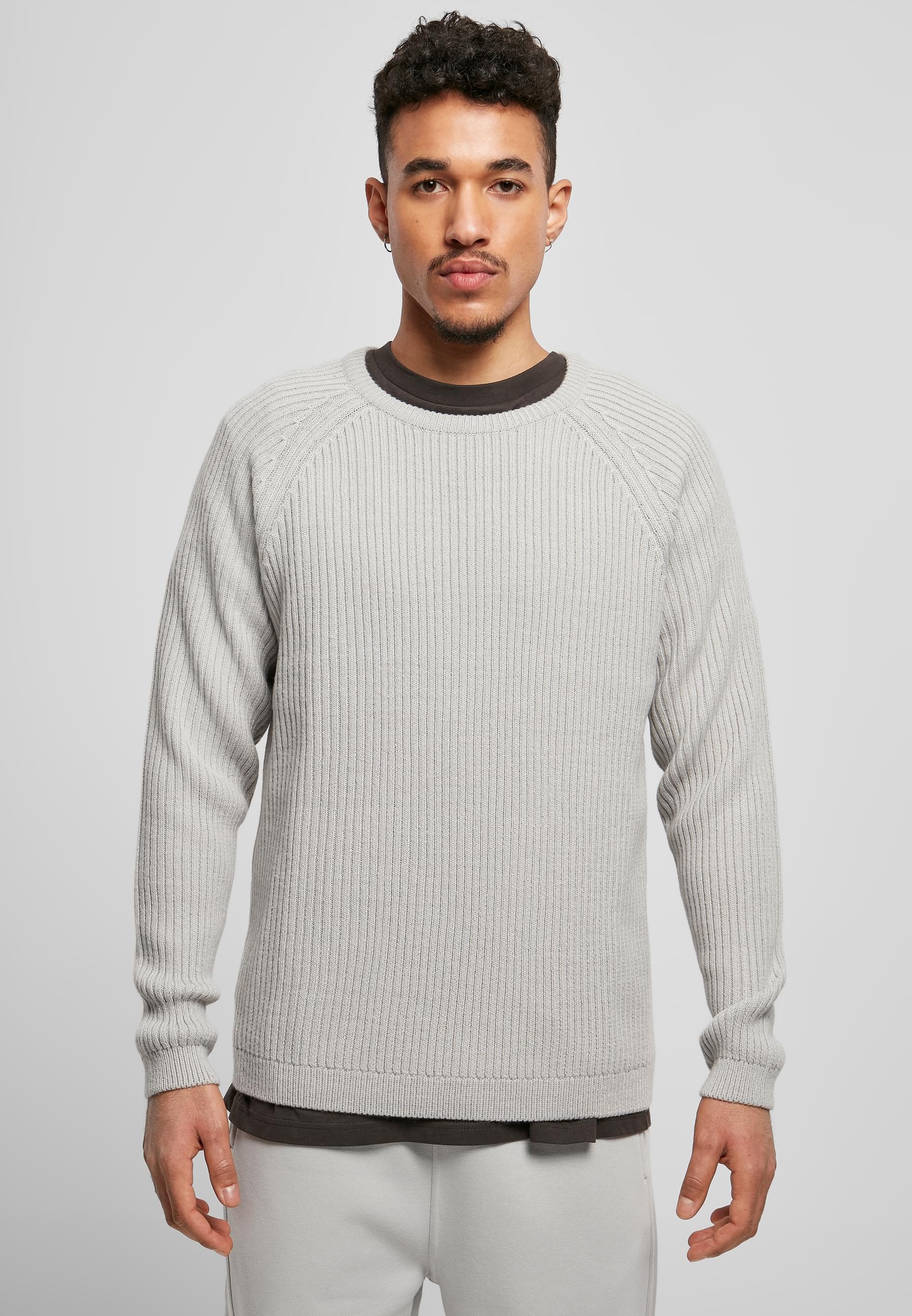URBAN CLASSICS Rundhalspullover »Urban Classics Herren Ribbed Raglan Sweater«, (1 tlg.)