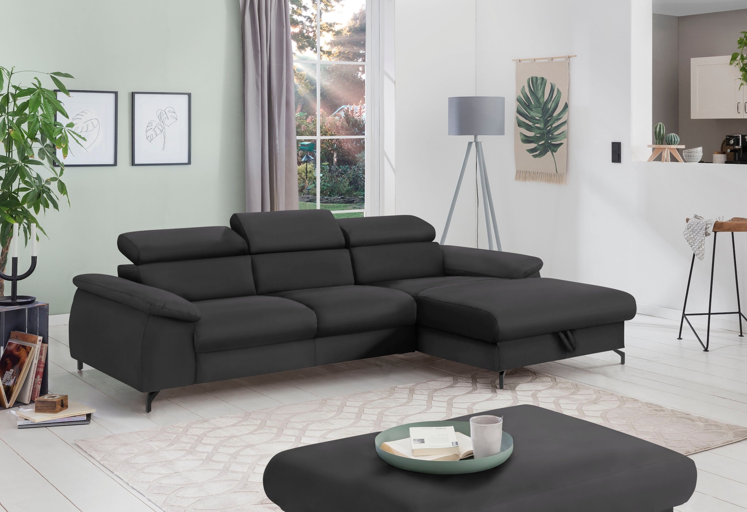 COTTA Polstergarnitur "Komaris L-Form", (Set), Set bestehend aus: Ecksofa m günstig online kaufen