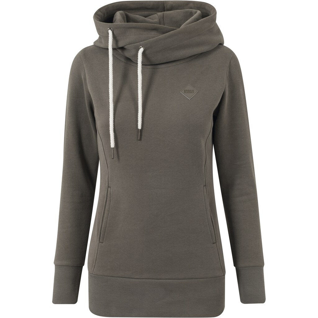 URBAN CLASSICS Kapuzenpullover »Urban Classics Damen Ladies Long Logopatch Hoody«, (1 tlg.)