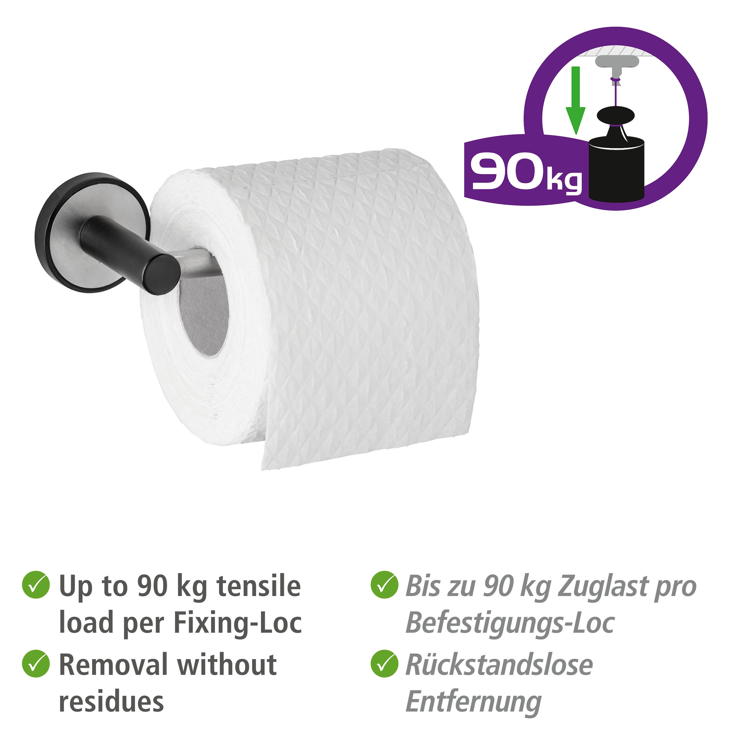 WENKO Toilettenpapierhalter »UV-Loc® | Bohren bestellen Befestigen BAUR Udine«, ohne