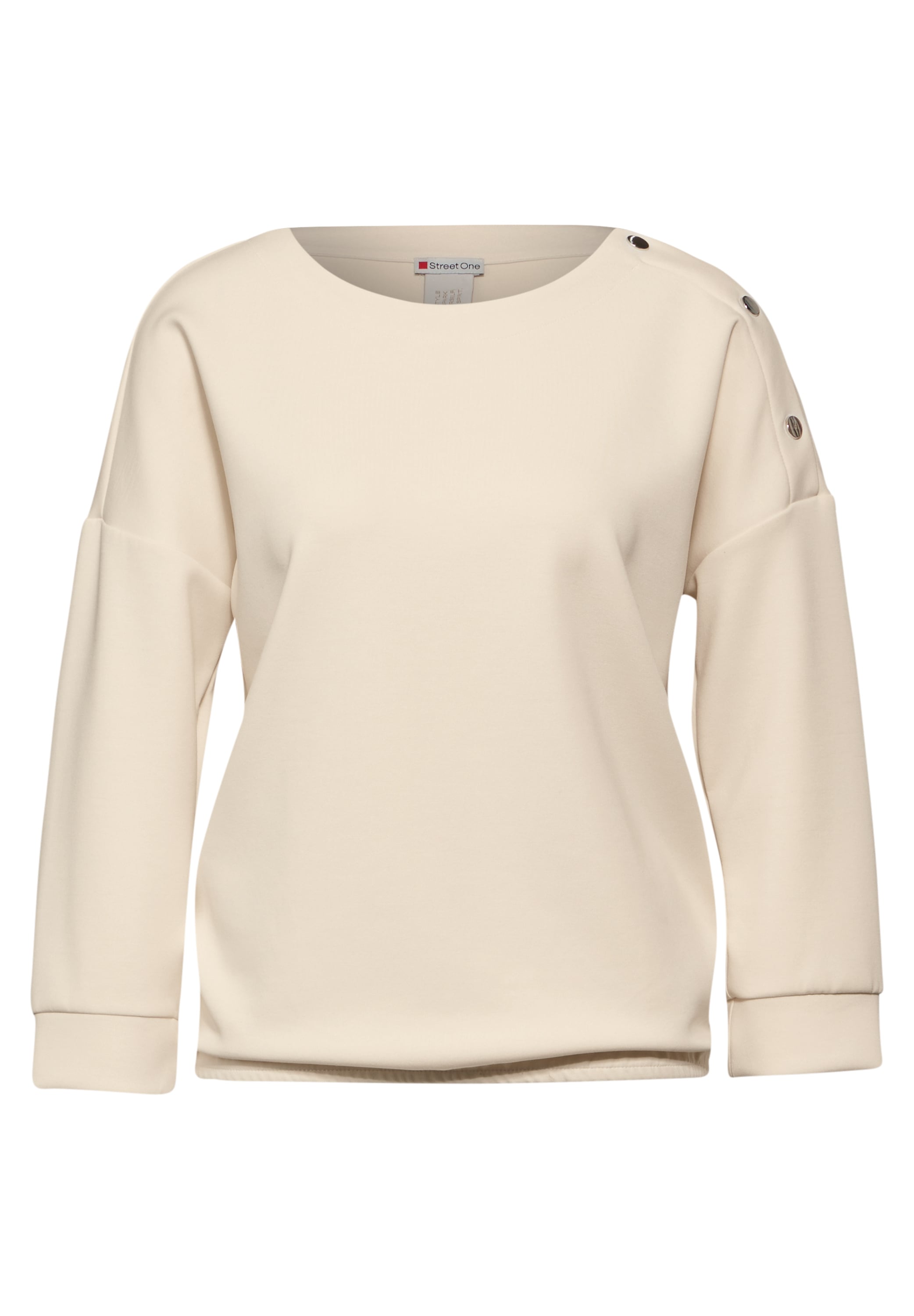 STREET ONE Langarmshirt, mit Knopf Details