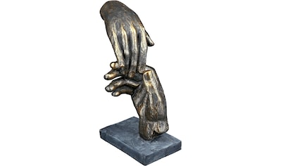 Dekofigur »Skulptur Two hands, bronzefarben«